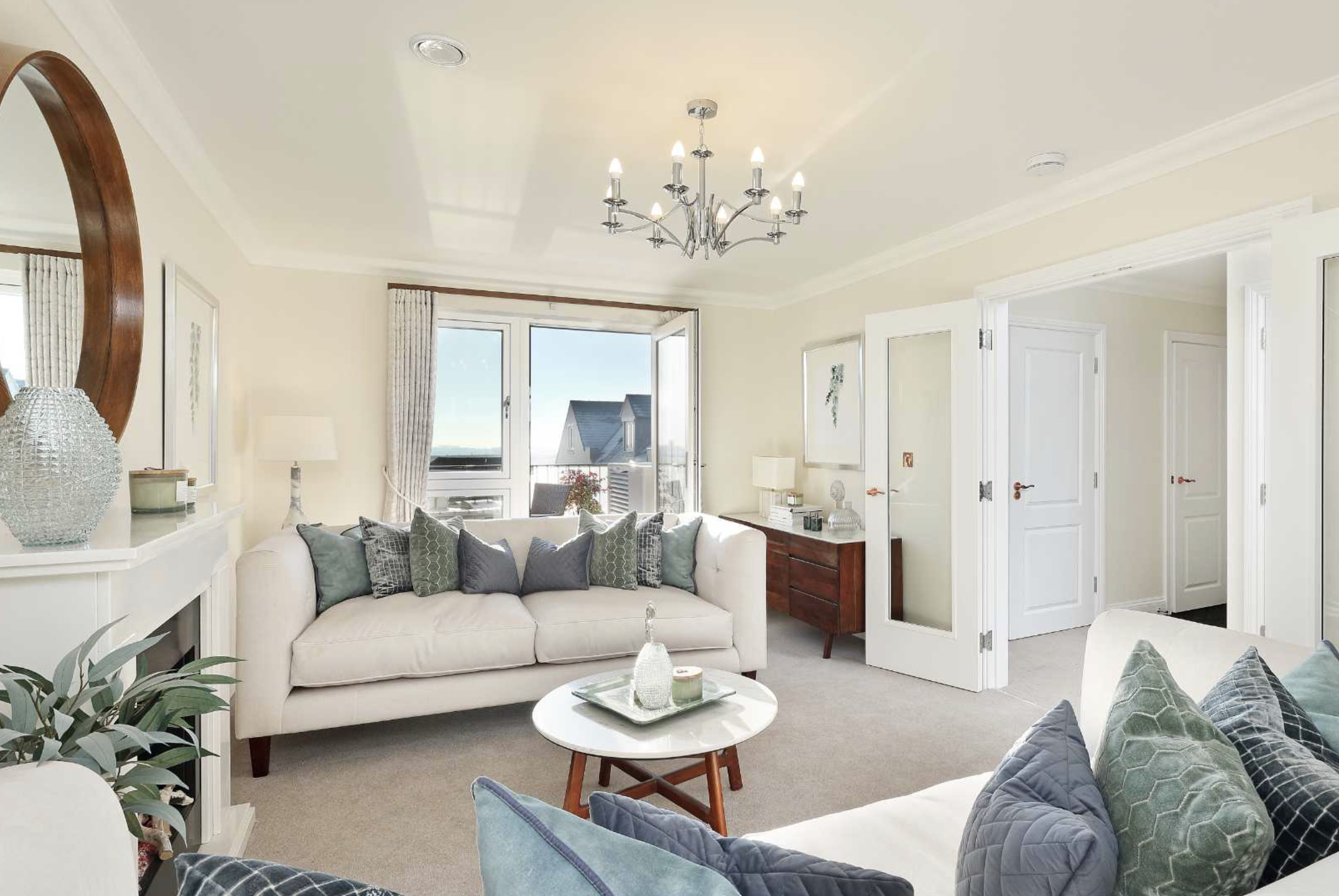 Lounge of Cotswold Gate retirement development in Burford, Oxfordshire