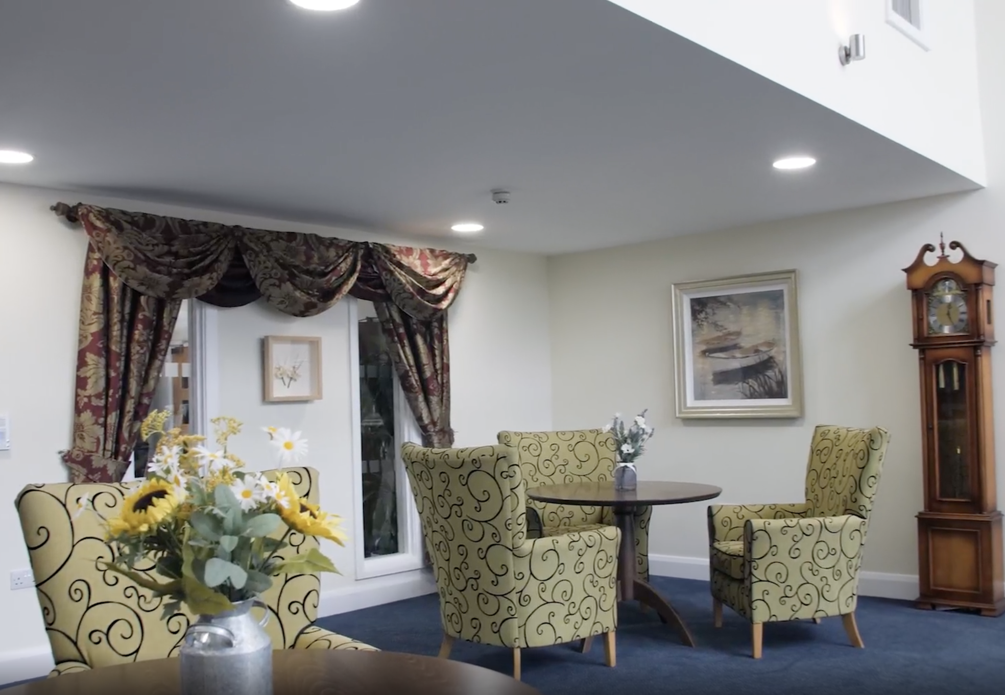 Lounge of The Mayfields care home in Norwich, Norfolk