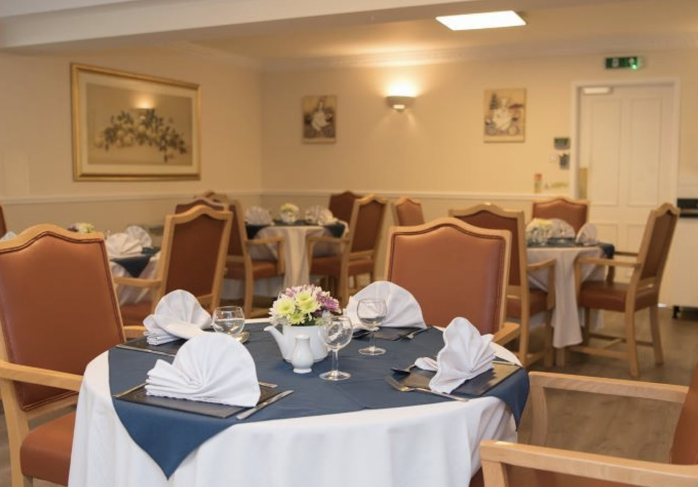 Dining room of Brooklyn House care home in Attleborough, Norfolk