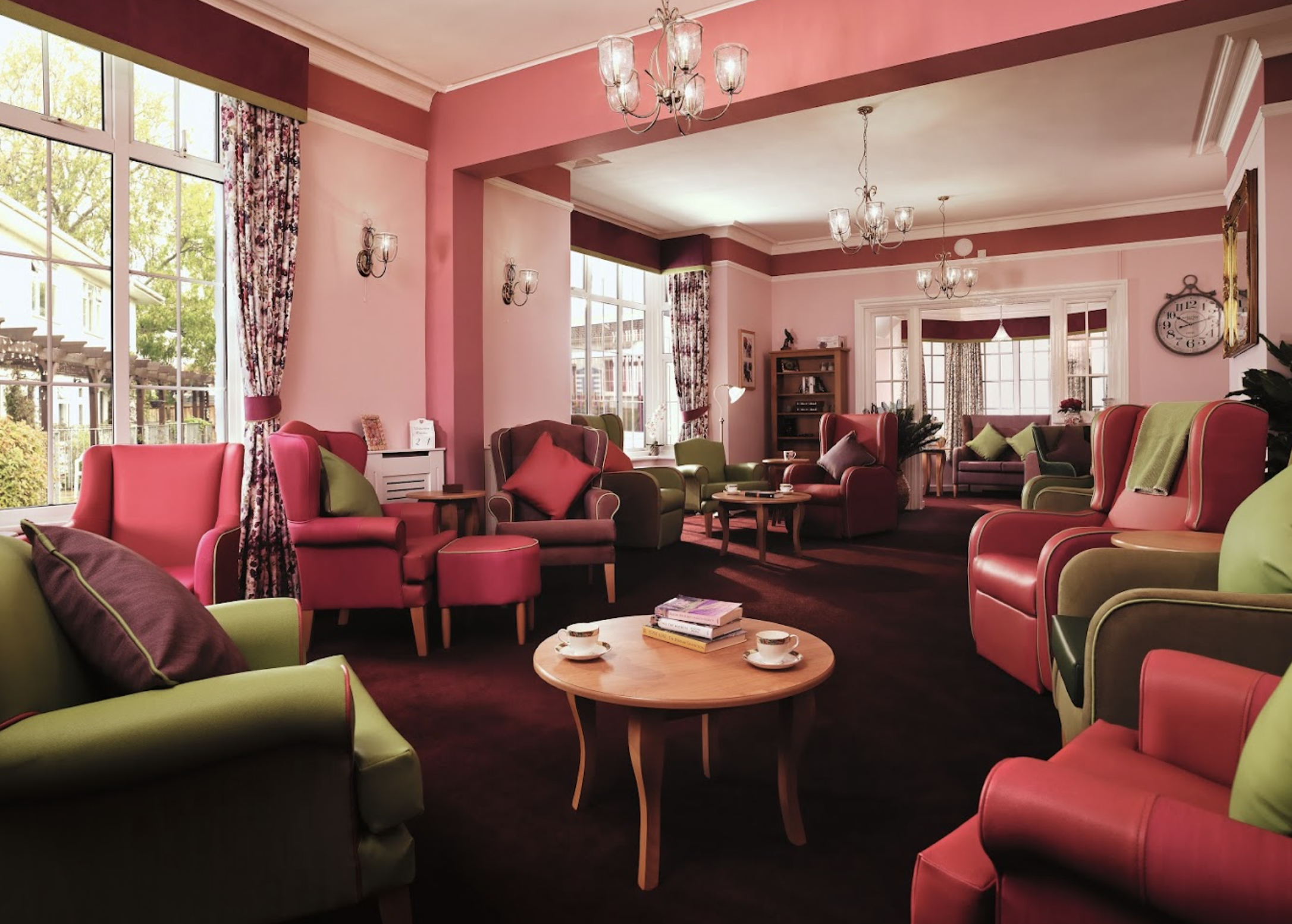 Lounge of The Elms care home in Bembridge, Isle of Wight