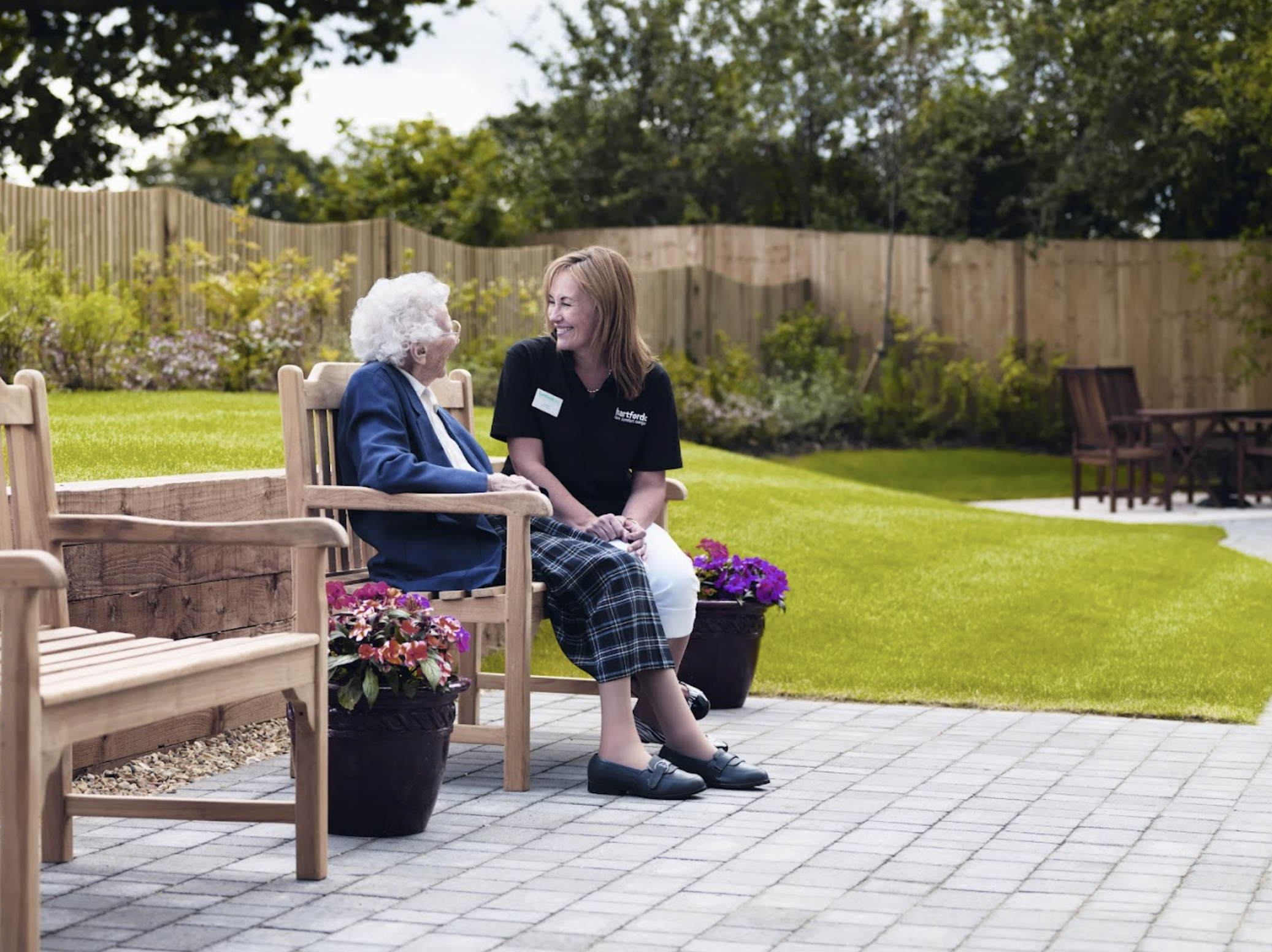 Garden of The Elms care home in Bembridge, Isle of Wight