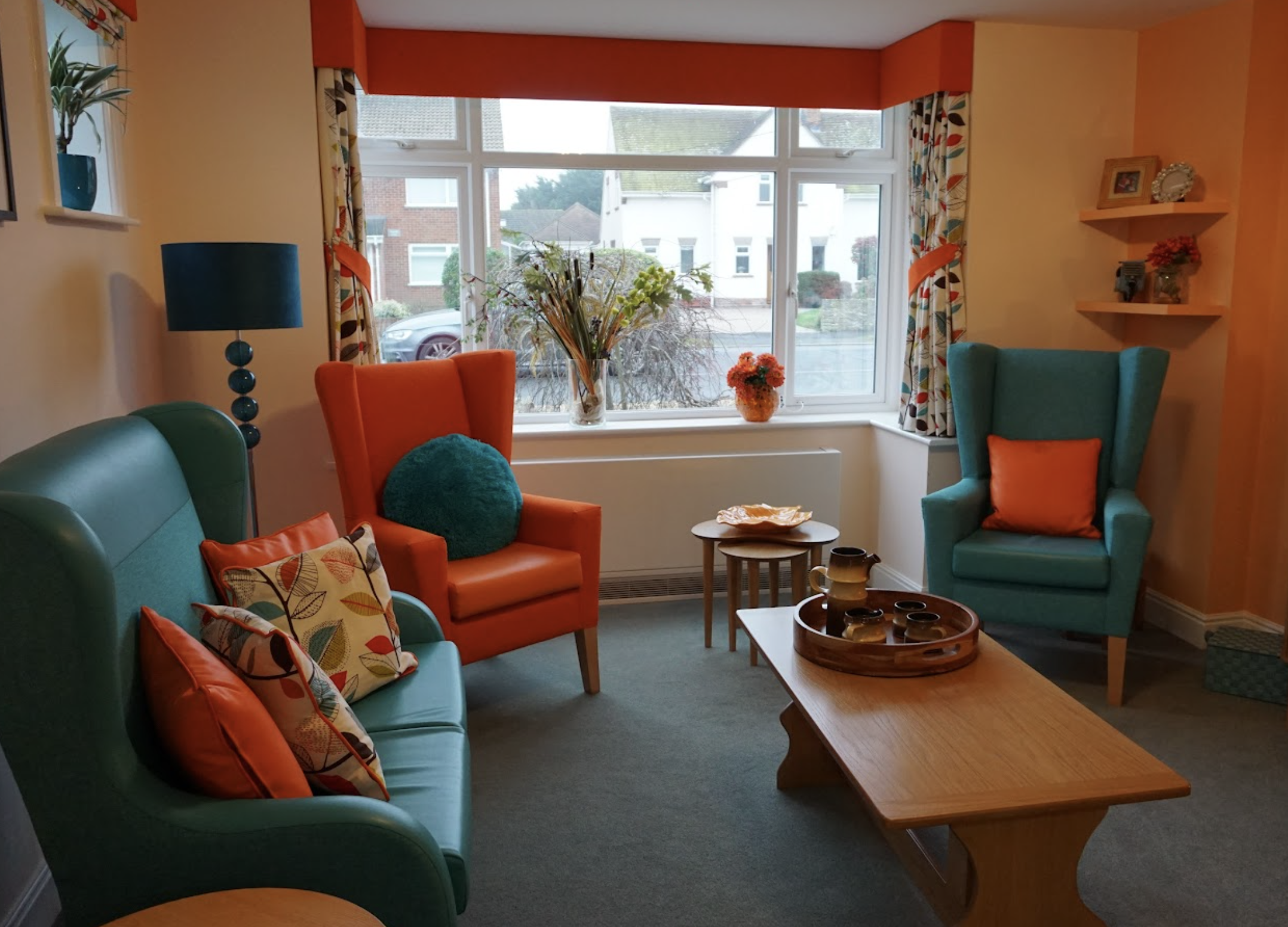 Lounge of Bethel House care home in New Milton, Hampshire