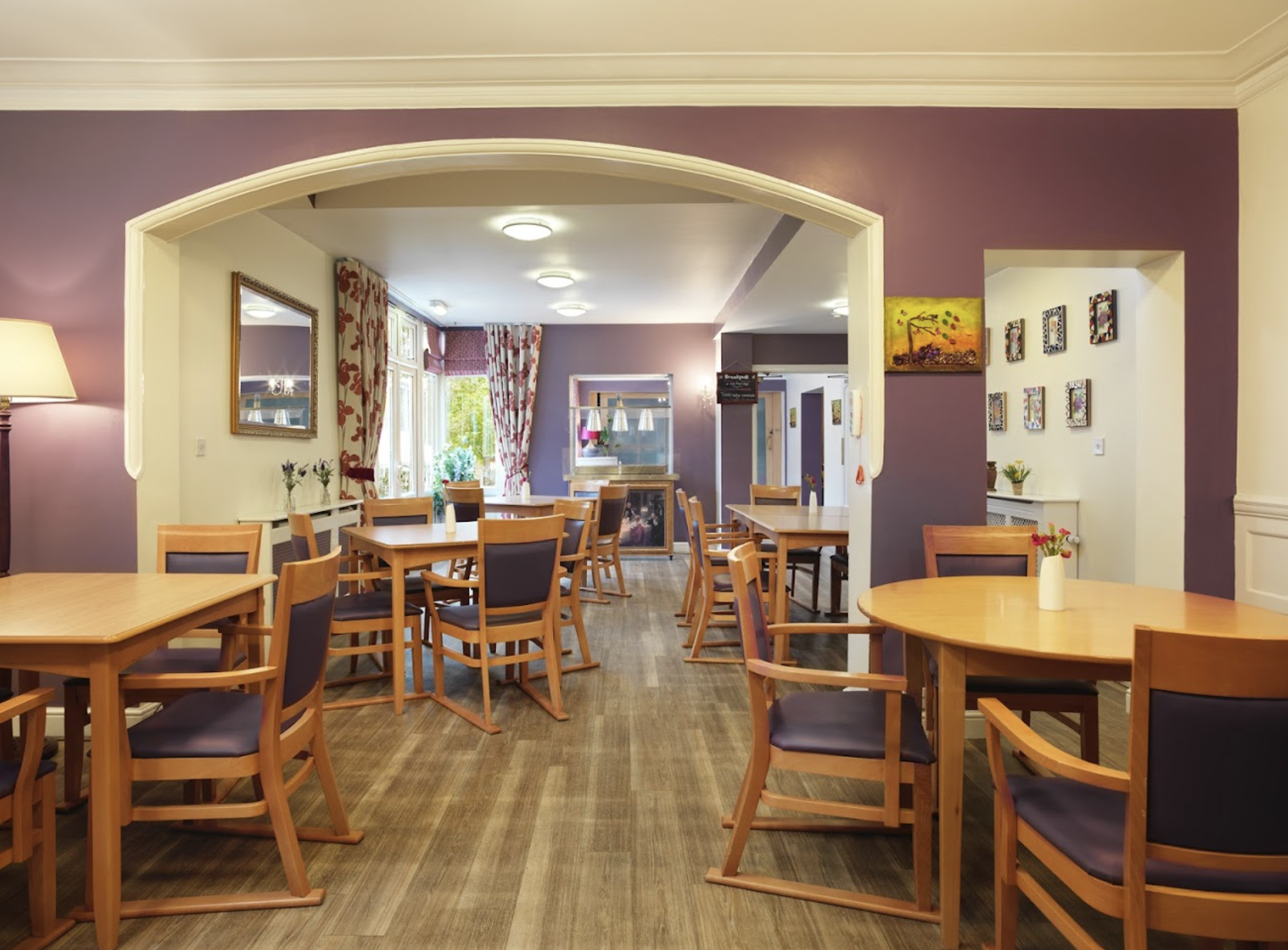 Dining area of Boulters Lock care home in Maidenhead, Berkshire