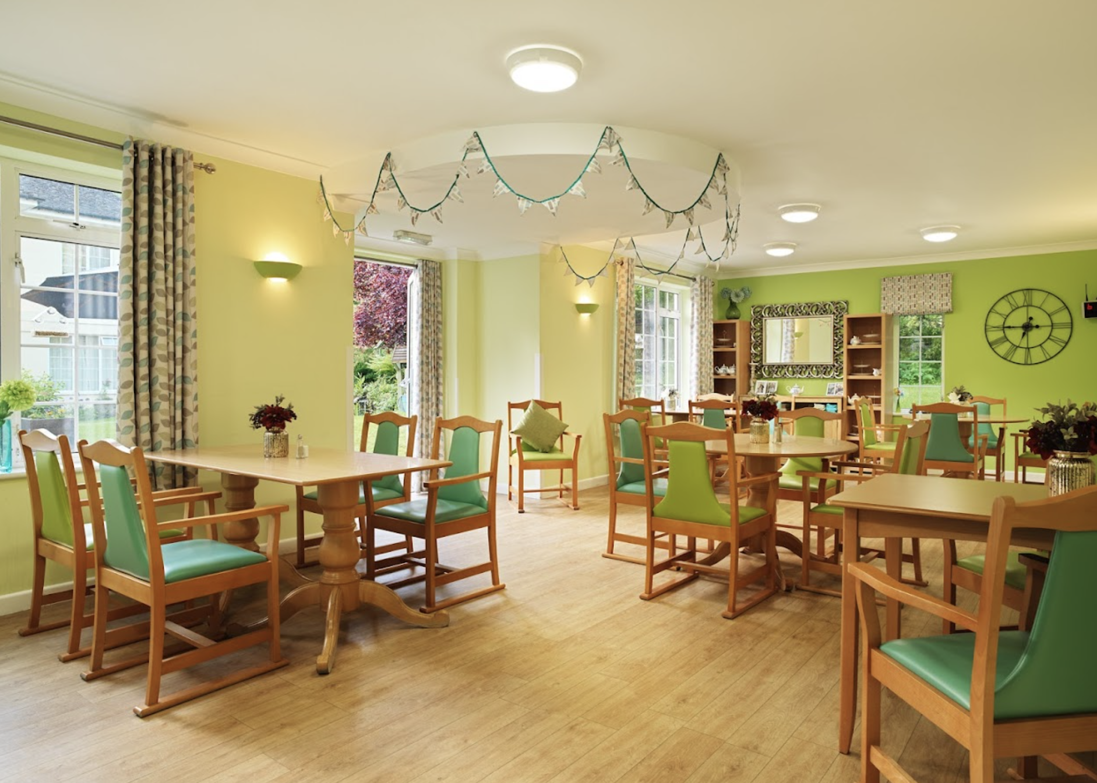 Dining area of Tegfield House Care Home in Winchester, Hampshire