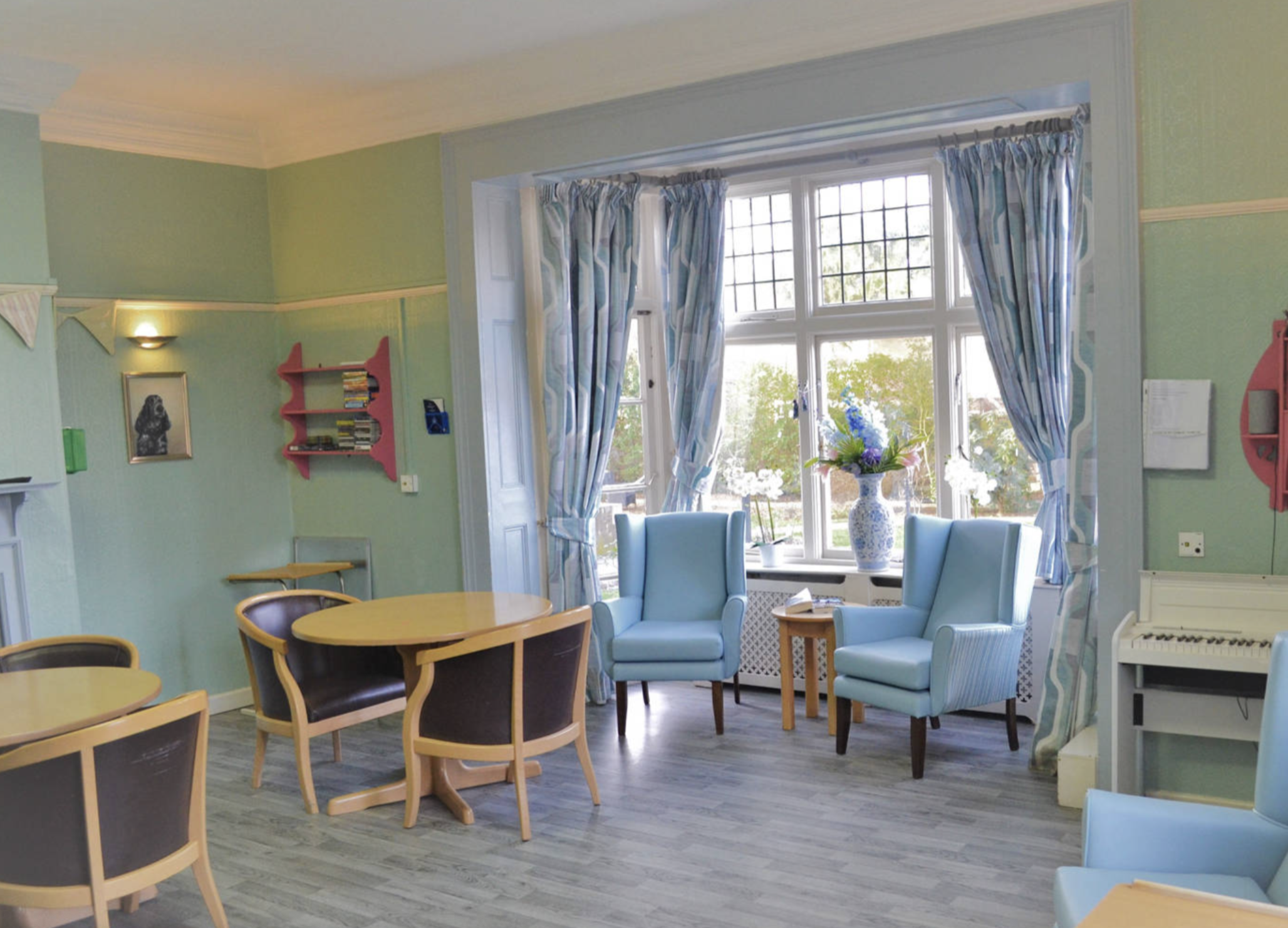 Lounge of Conewood Manor care home in  Bishop's Stortford, Hertfordshire