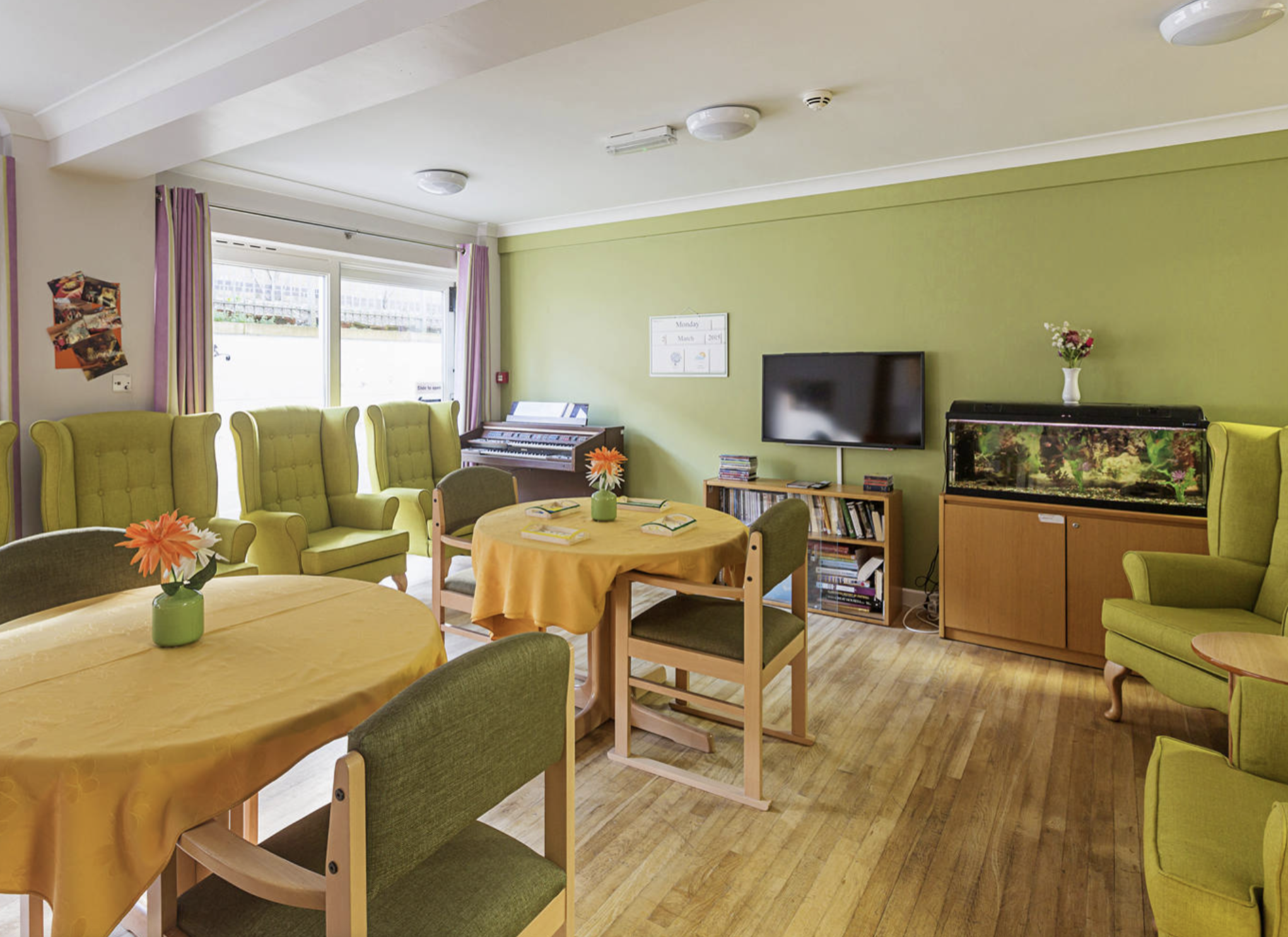 Dining room of Conewood Manor care home in  Bishop's Stortford, Hertfordshire