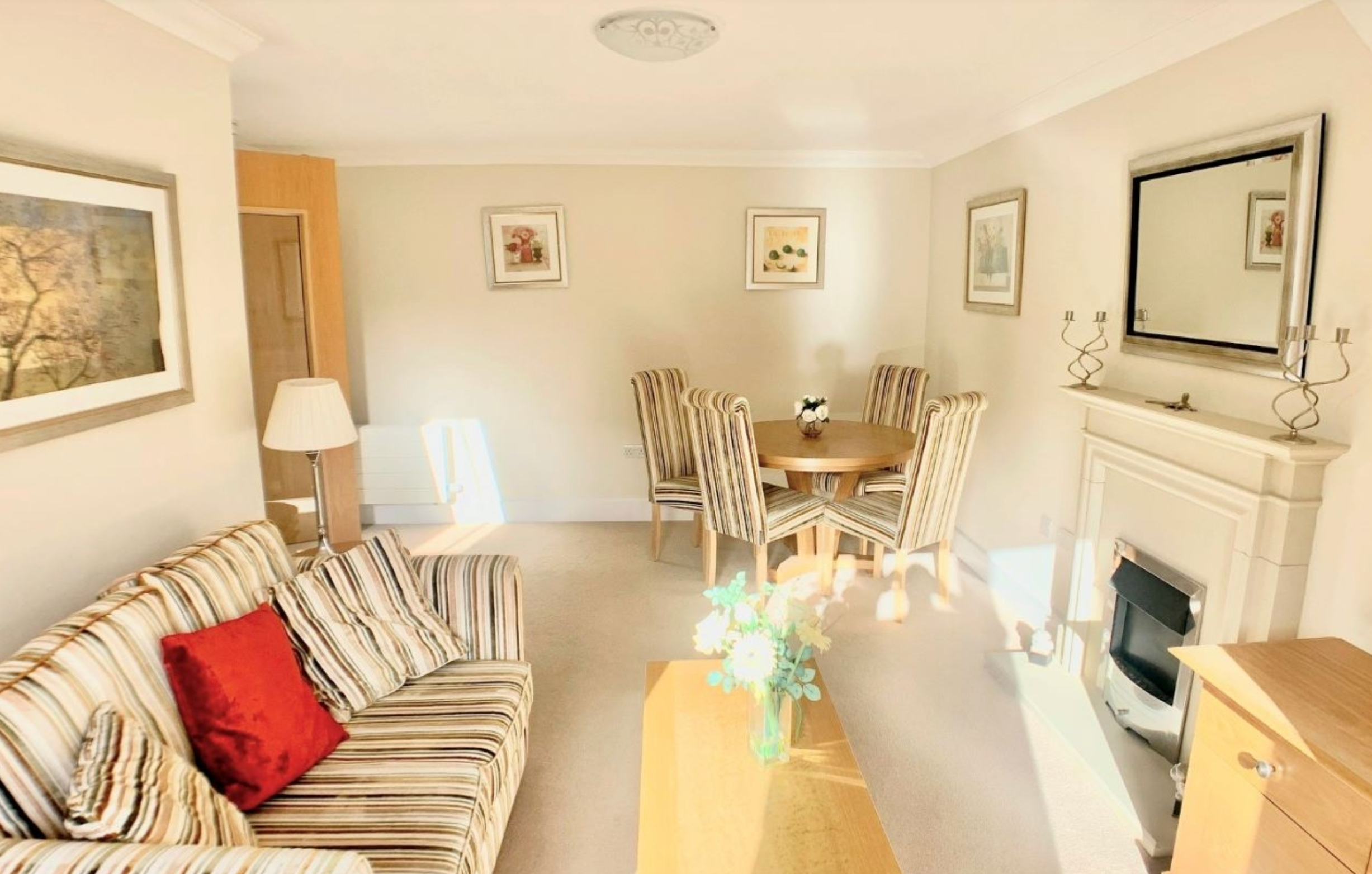 Lounge at Letcombe Regis Retirement Apartment in Vale of White House, Oxfordshire
