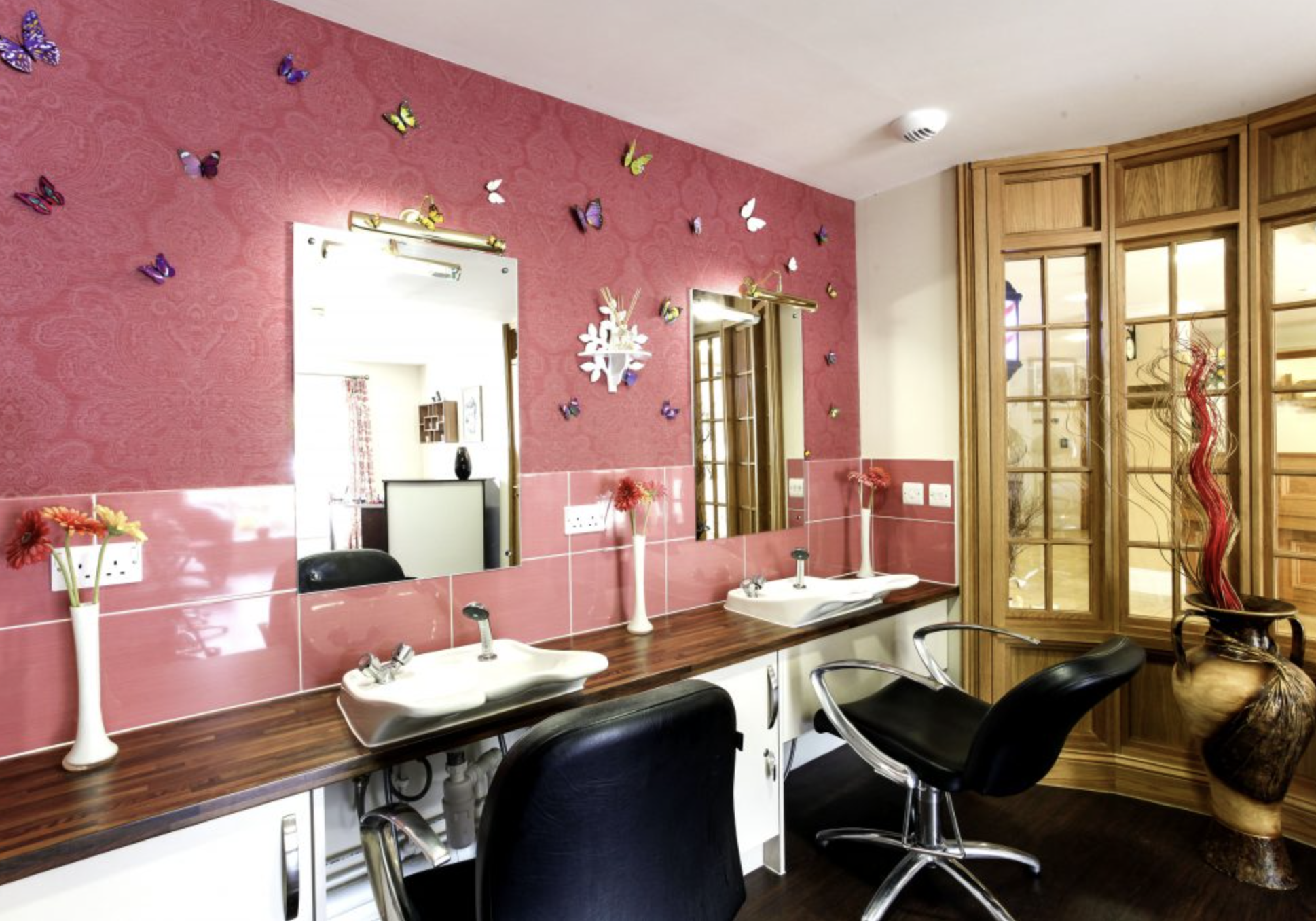 Salon of Cooperscroft care home in Potters Bar, Hertfordshire