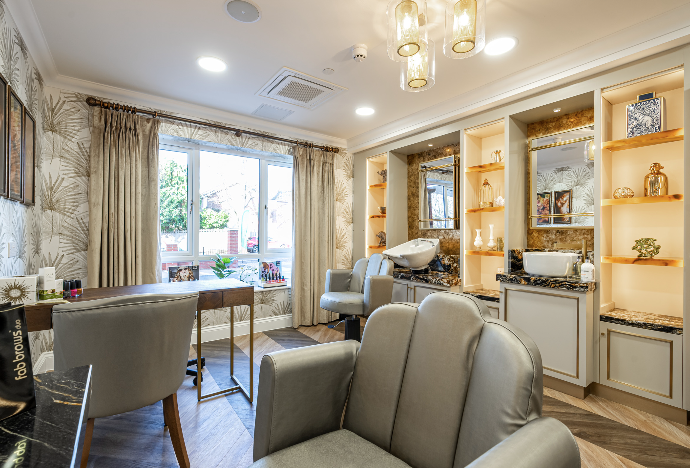Salon of Kailash Manor care home in Pinner, London