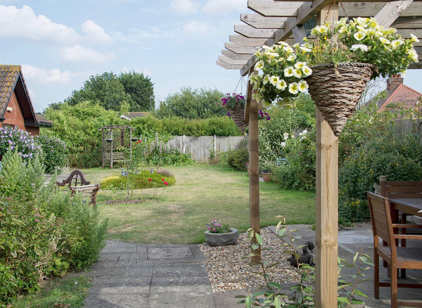 Garden of Colonia Court care home in Colchester, Essex