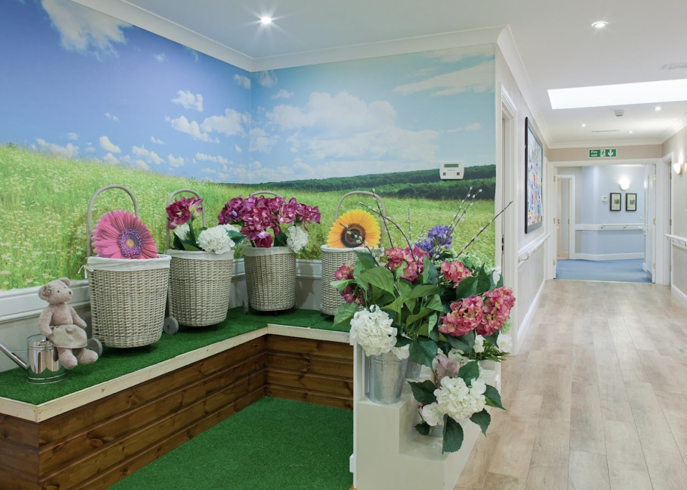 Hallway of Berkeley House care home in Hull, East Yorkshire
