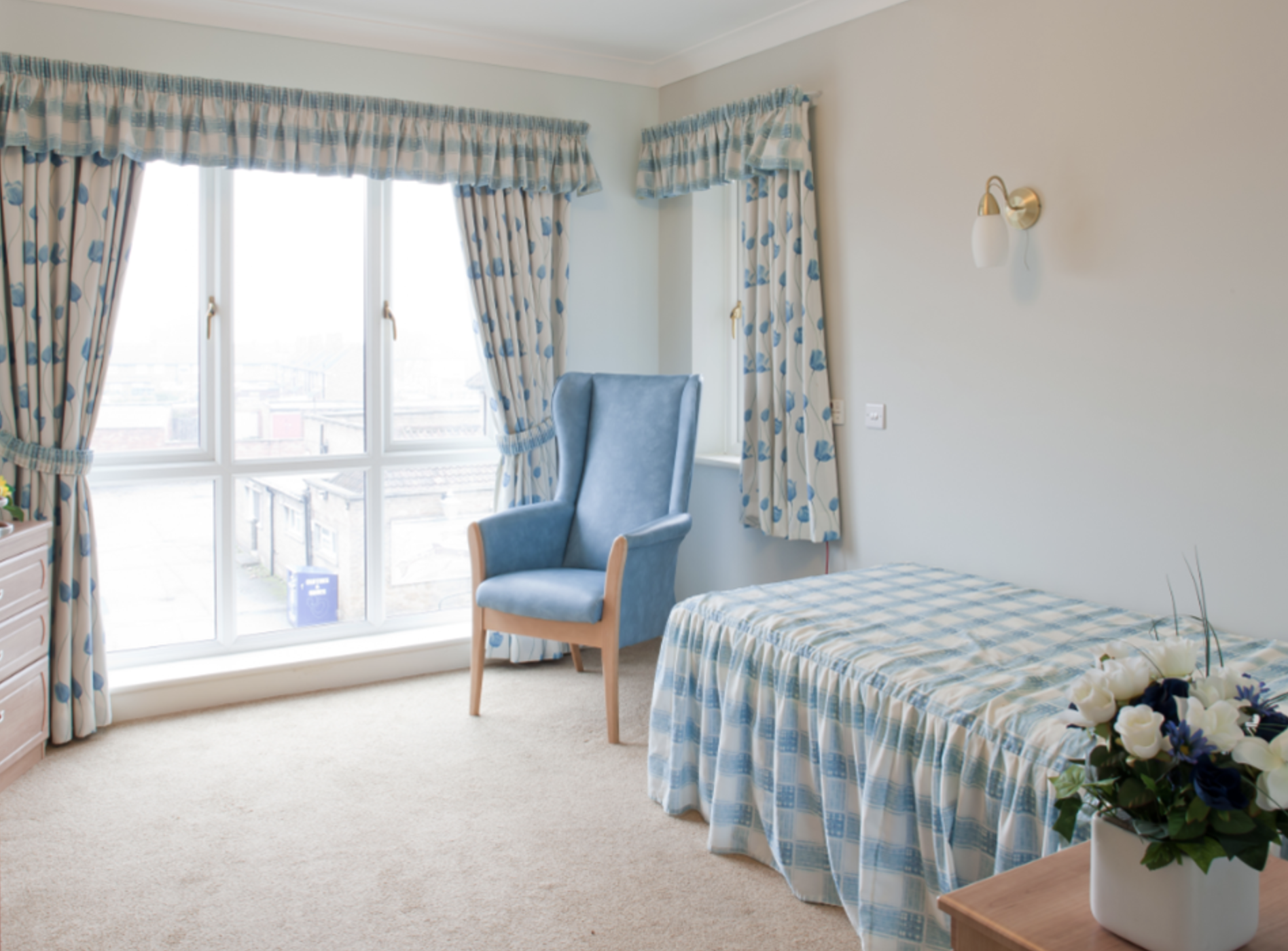 Bedroom of Berkeley House care home in Hull, East Yorkshire