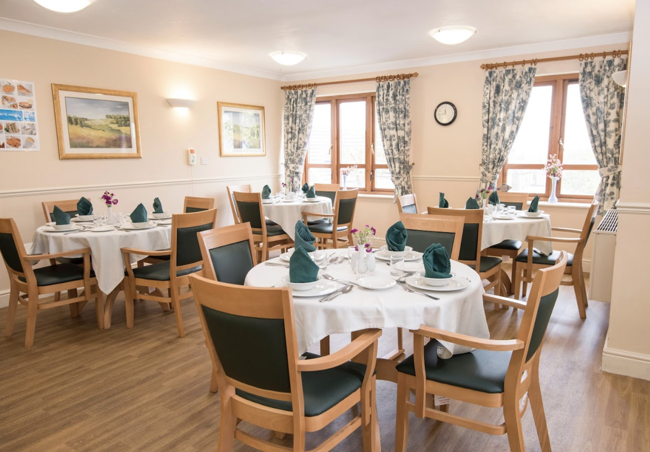 Dining room of The Sidcup care home in Sidcup, Kent