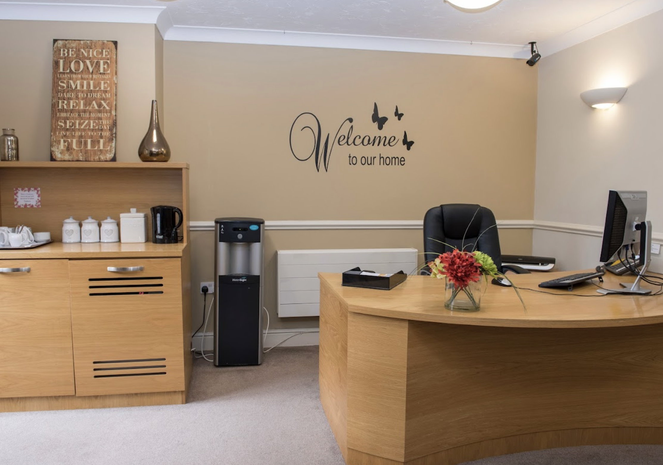 Reception of The Sidcup care home in Sidcup, Kent
