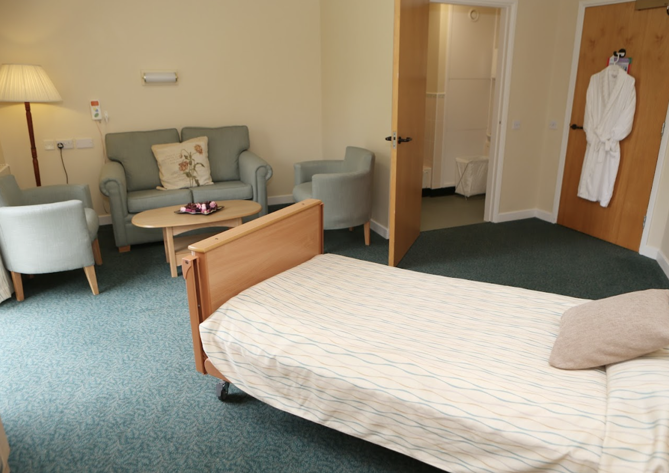 Bedroom of Aylesham Court care home in Leicester, Leicestershire