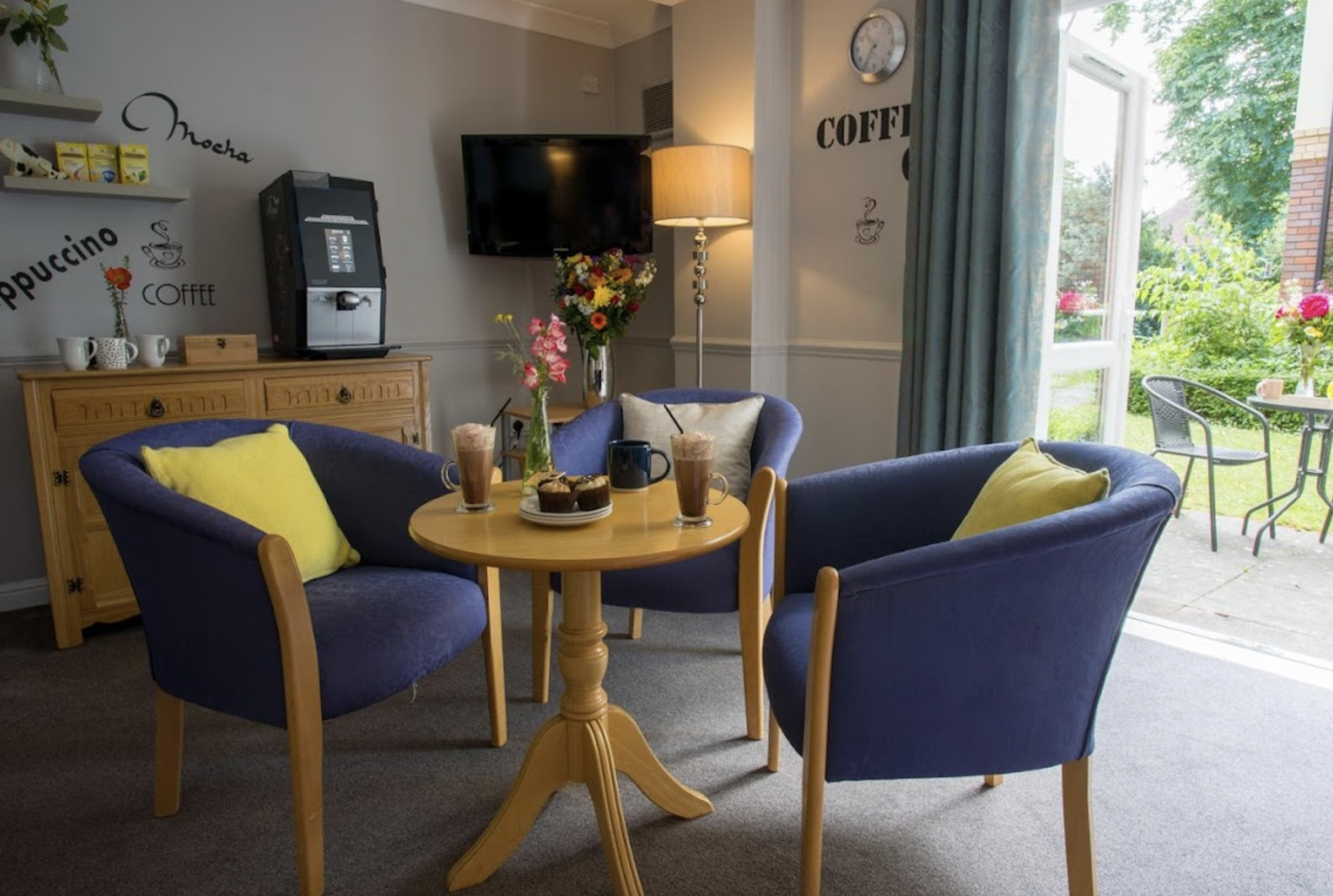 Lounge of Northlands House care home in Southampton, Hampshire