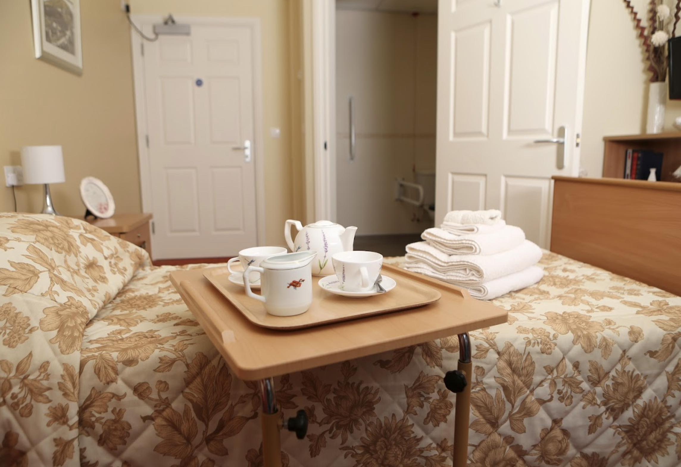 Bedroom of The Springs care home in Malvern, Worcestershire