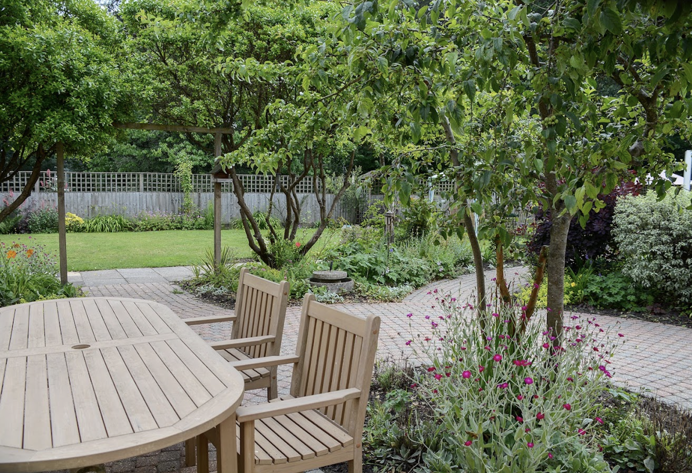 Garden of Elizabeth House care home in Poole, Hampshire