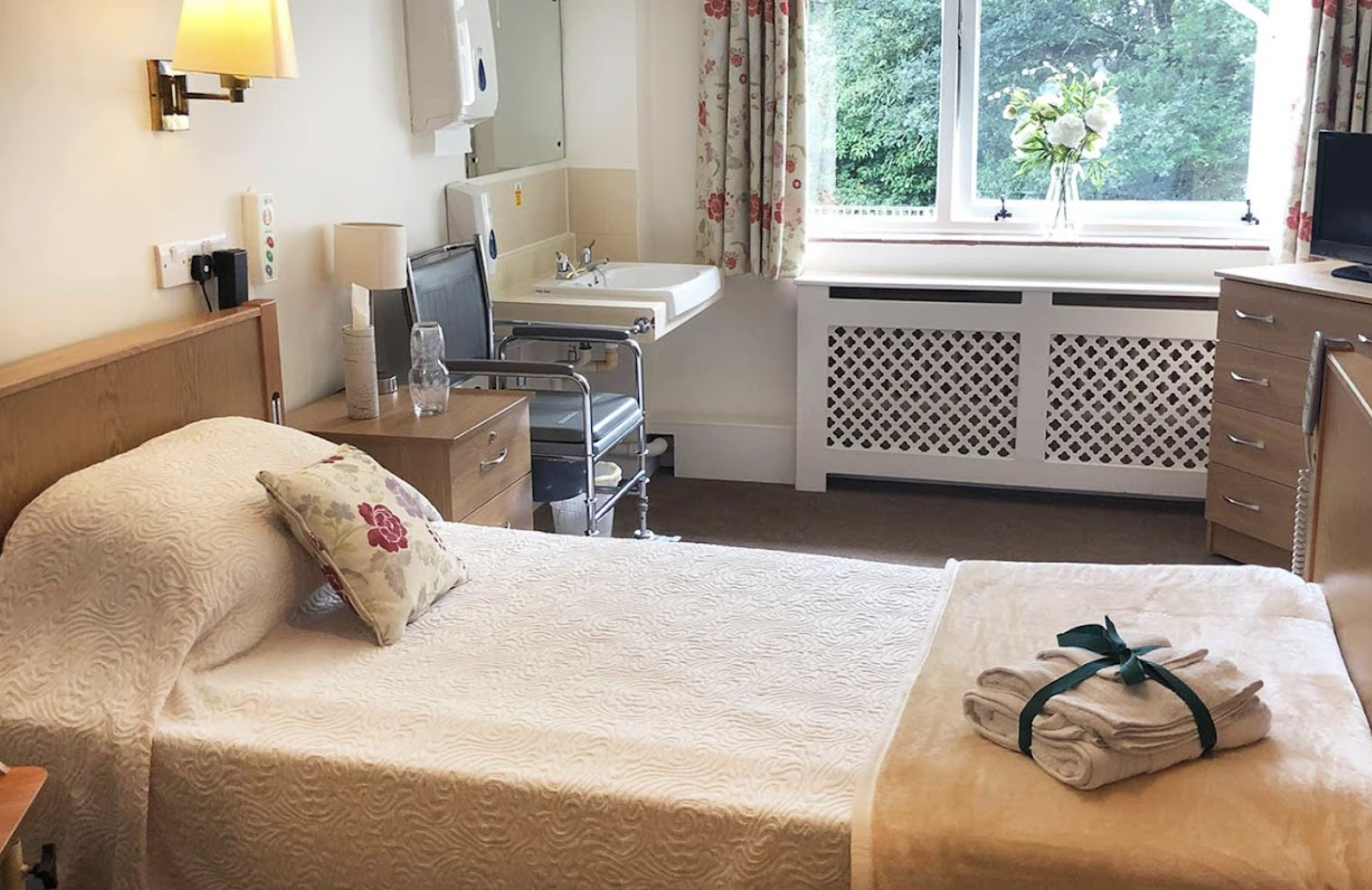 Bedroom of Elizabeth House care home in Poole, Hampshire
