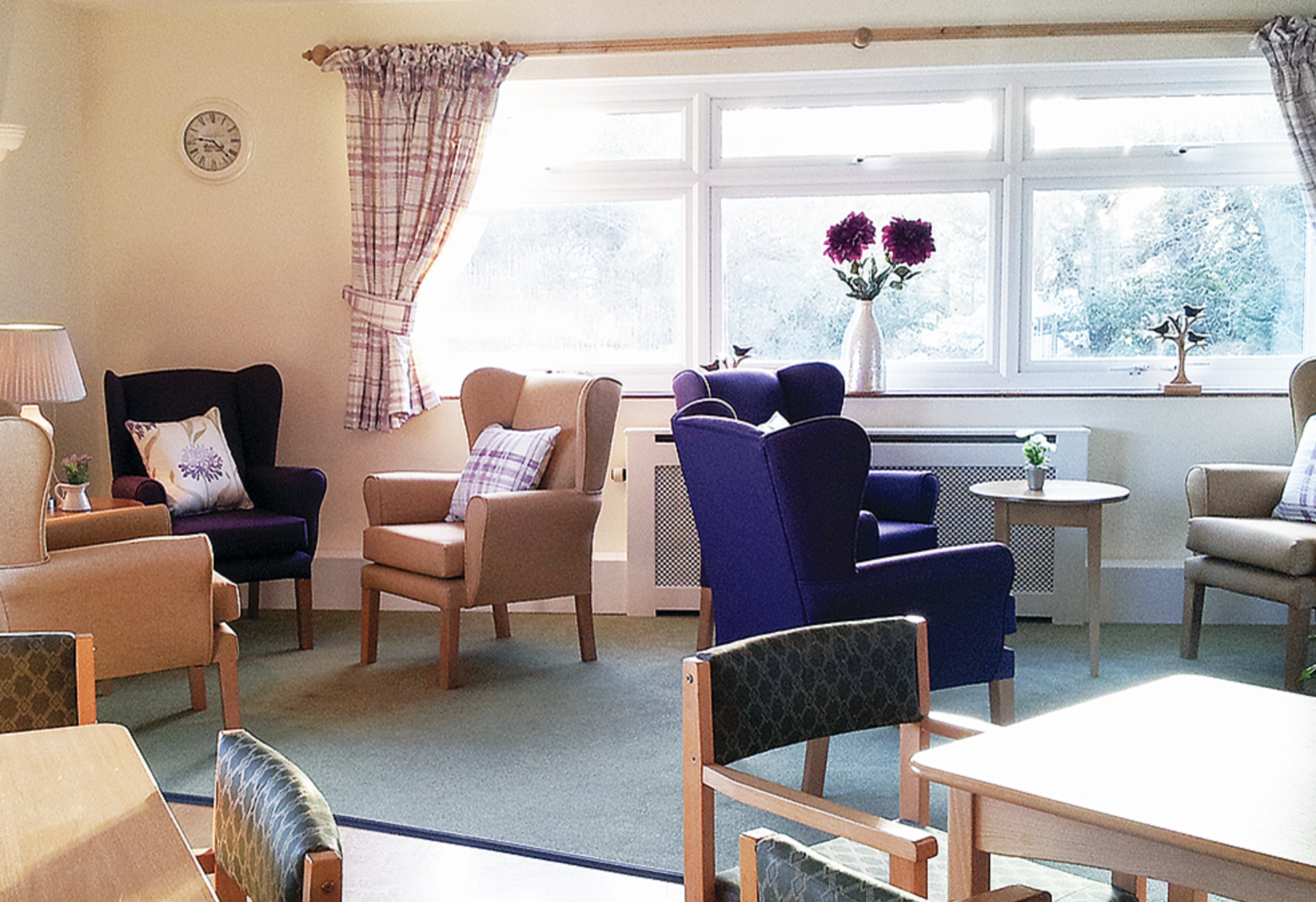 Lounge of Elizabeth House care home in Poole, Hampshire