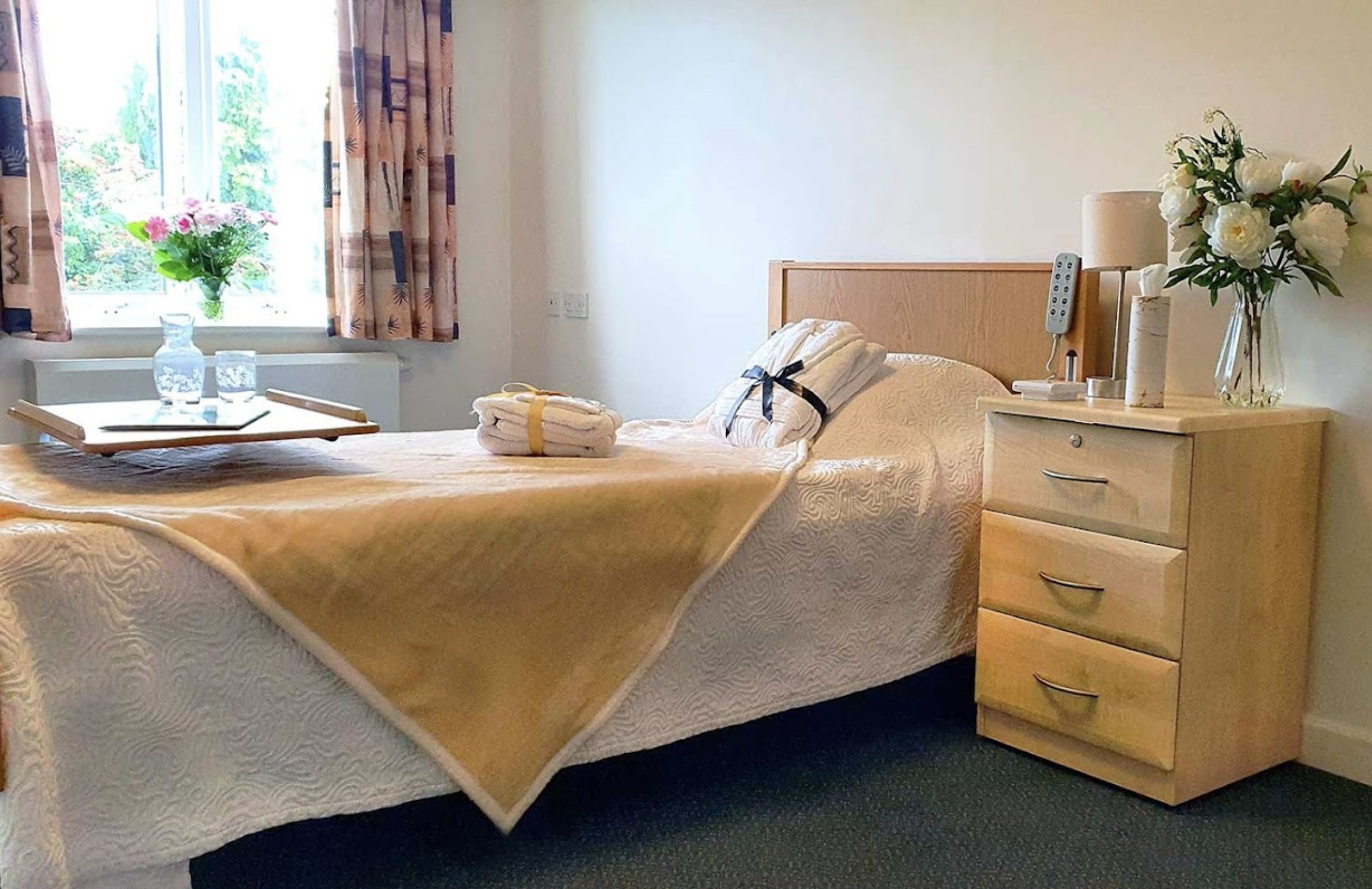 Bedroom of Buxton House care home in Weymouth, Dorset
