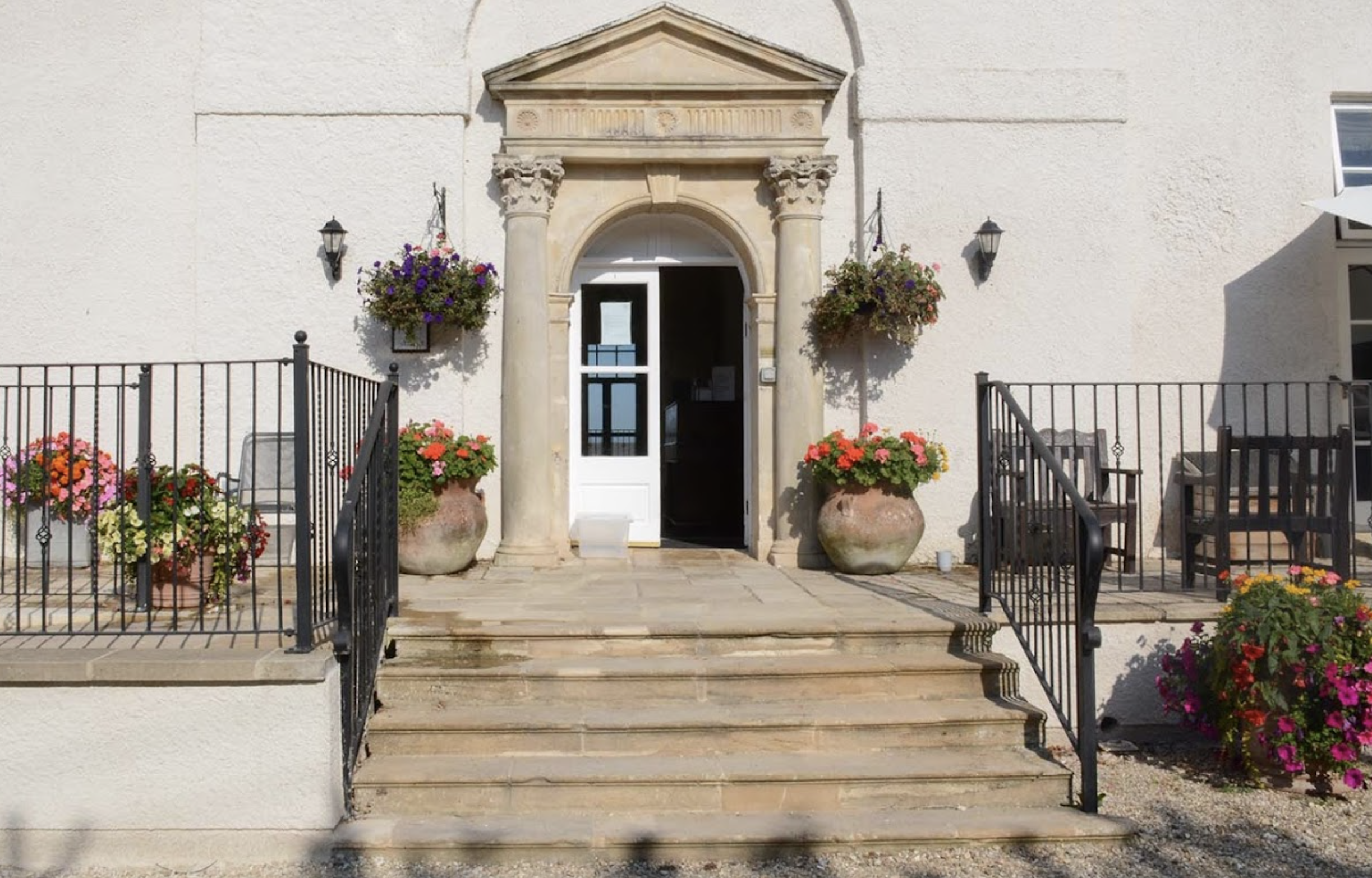 Entrance of Beauchamp House care home in Taunton, Devon