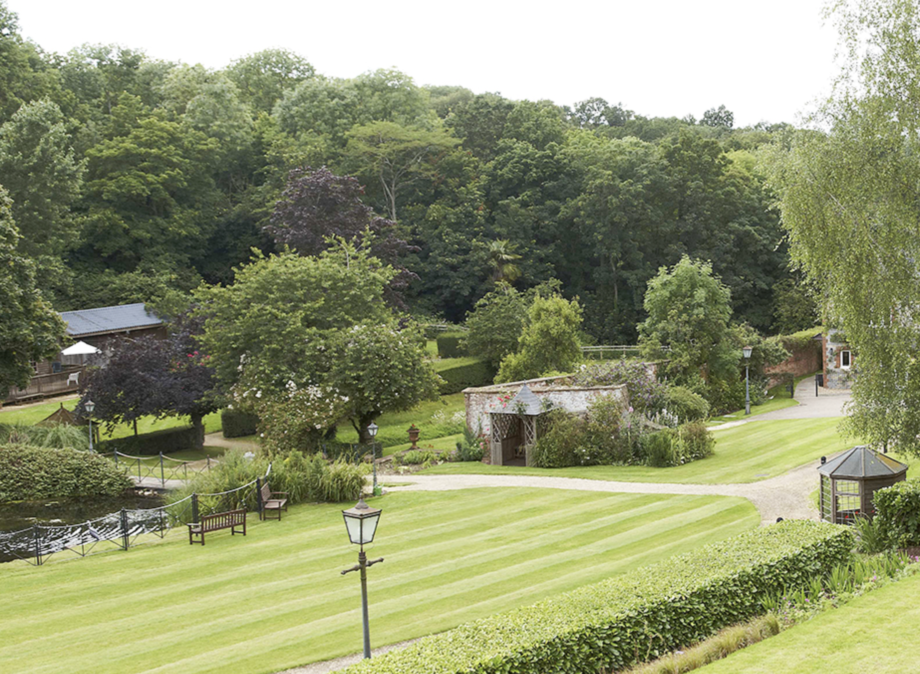 Garden of Beauchamp House care home in Taunton, Devon