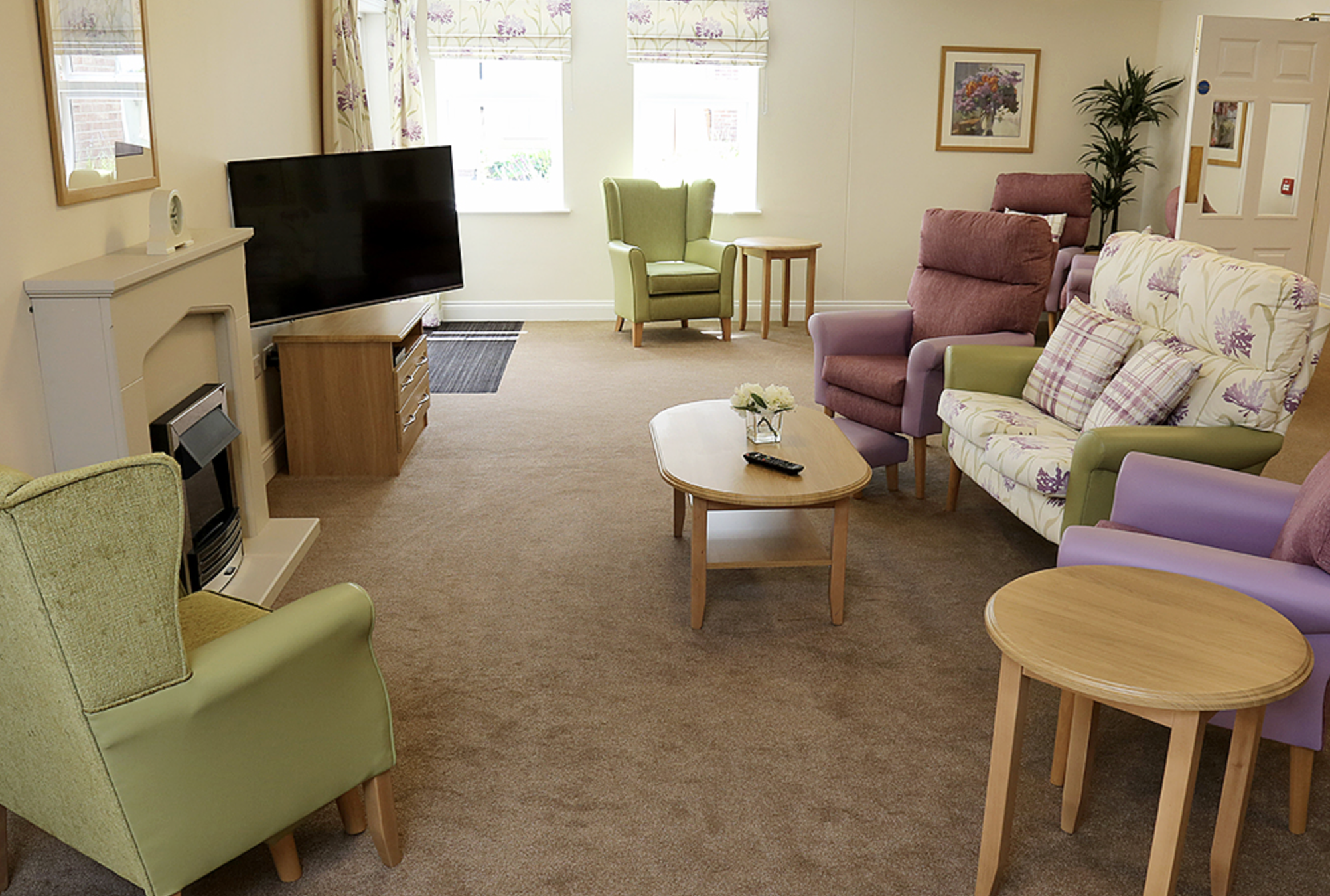 Lounge of St. Ives Country House care home in St Ives, Ringwood
