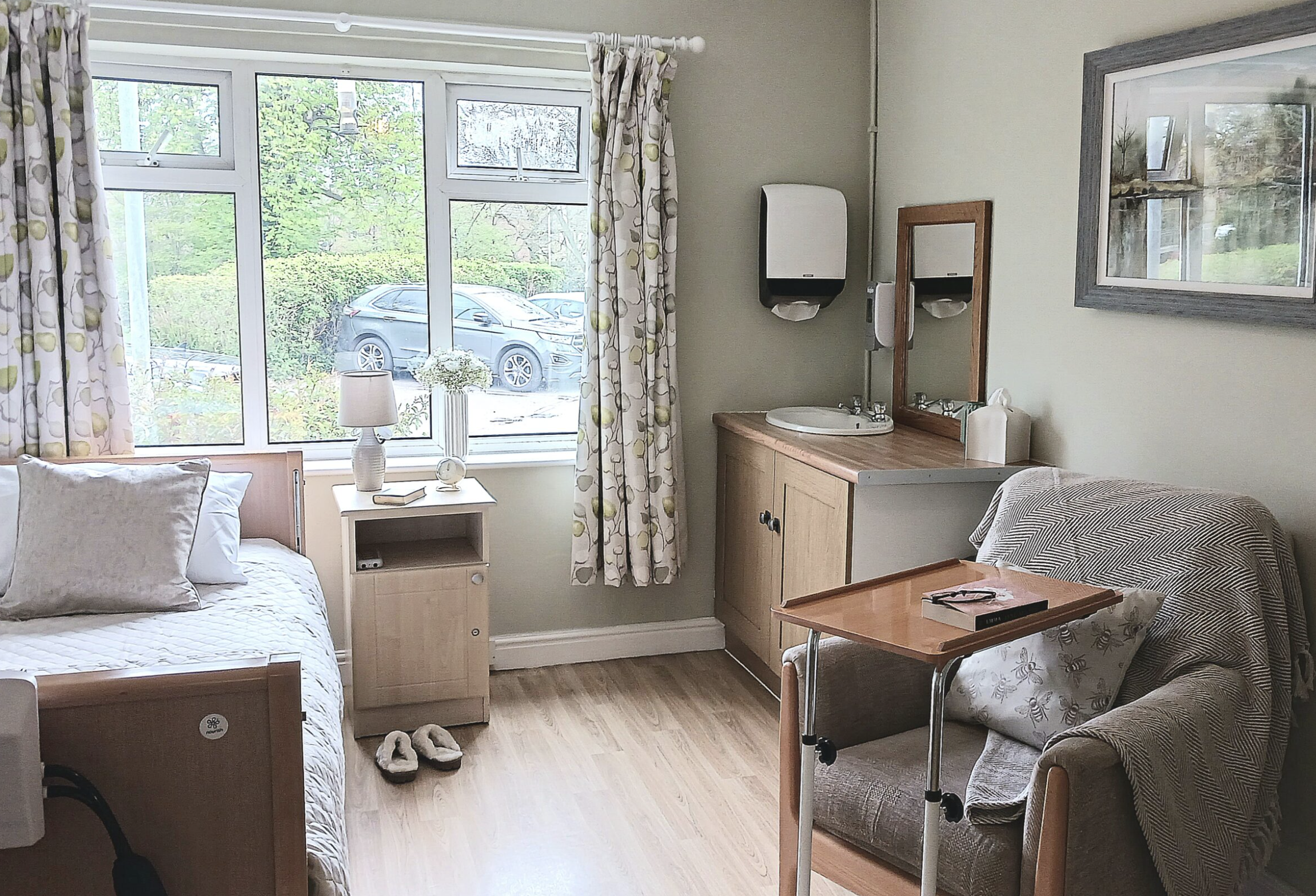 Bedroom of Kingfisher care home in Cheshunt, Hertfordshire