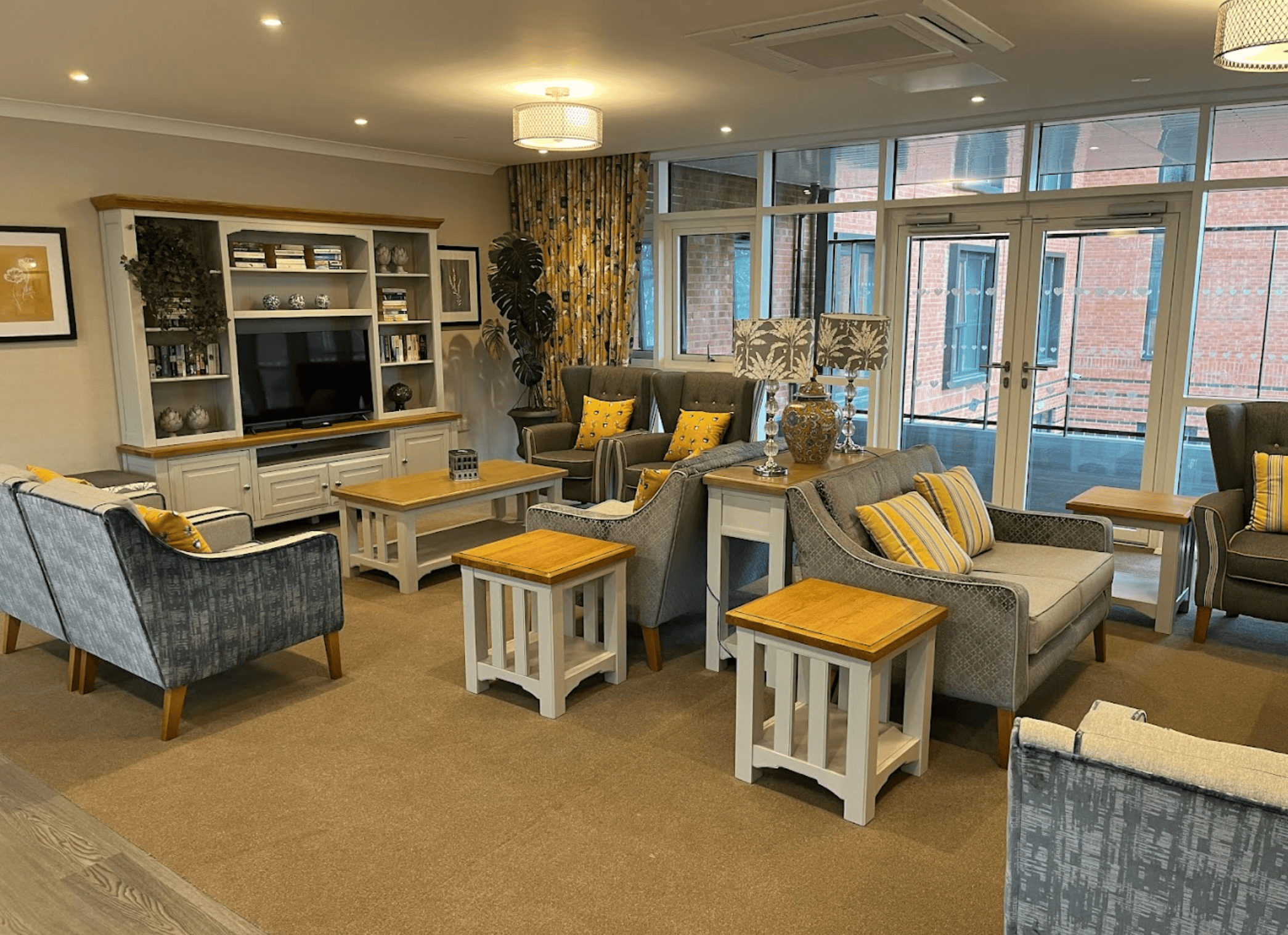 Lounge of Beeston Rise care home in Beeston, Nottinghamshire