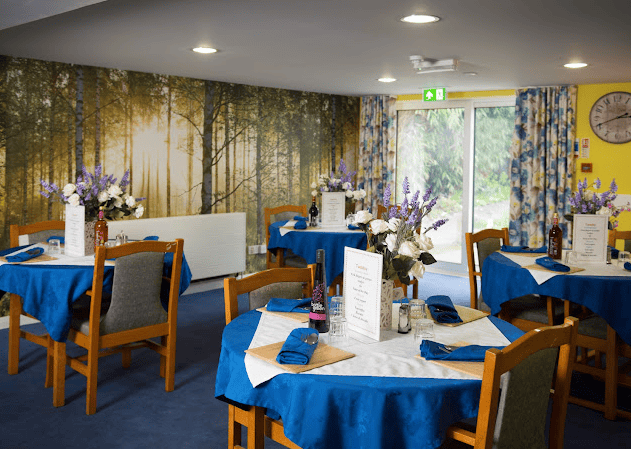 Dining room of South Haven Lodge in Woolston, Hampshire
