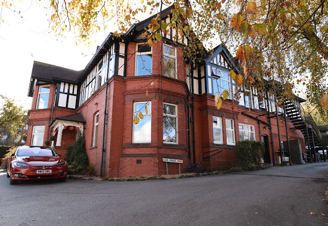 Exterior of Hillcrest care home in Frodsham, Cheshire