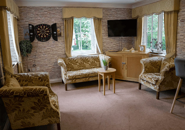 Lounge of Iffley care home in Oxford, Oxfordshire