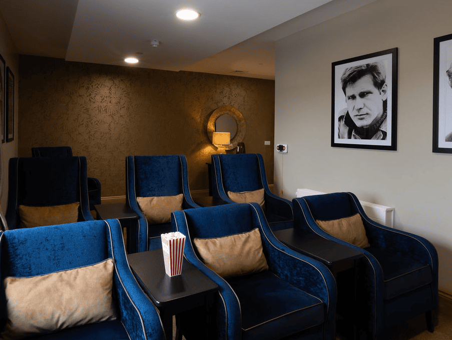 Cinema of Lark View Care Home in Canterbury, Kent