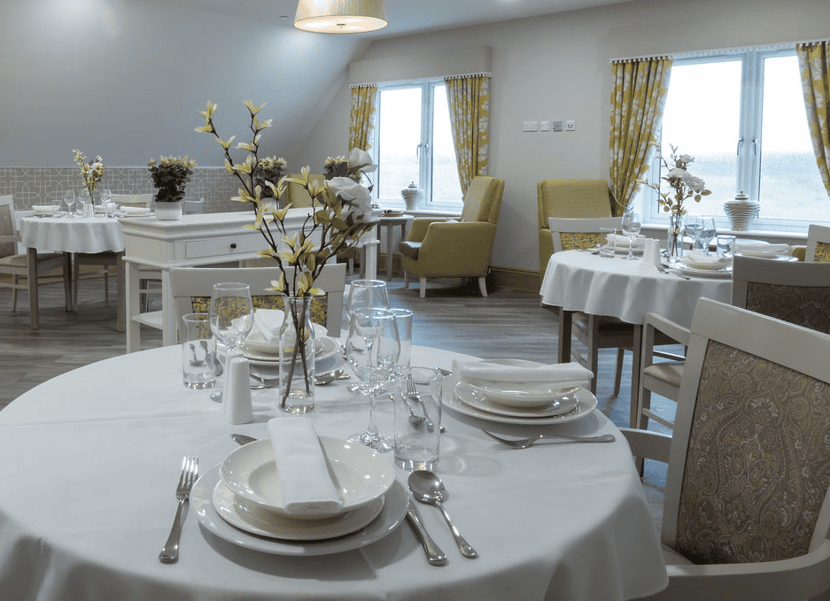 Dining room of Lark View Care Home in Canterbury, Kent