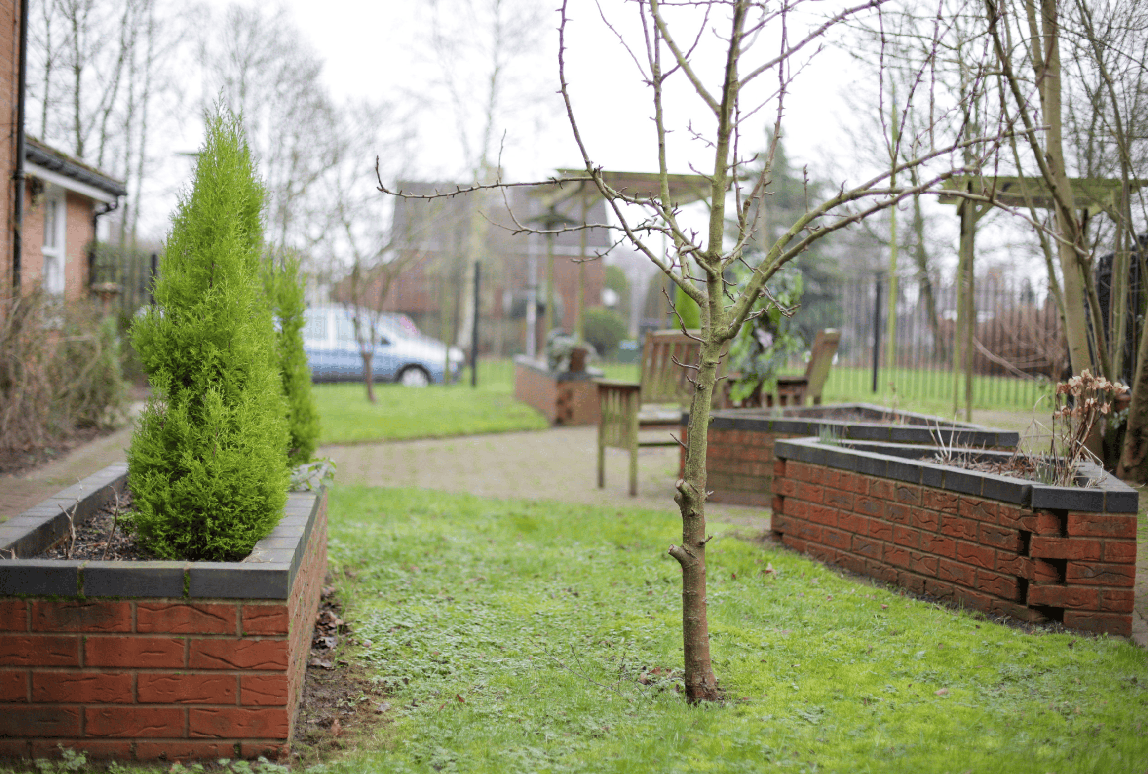 Garden of Pelsall Hall in Walsall, West Midlands