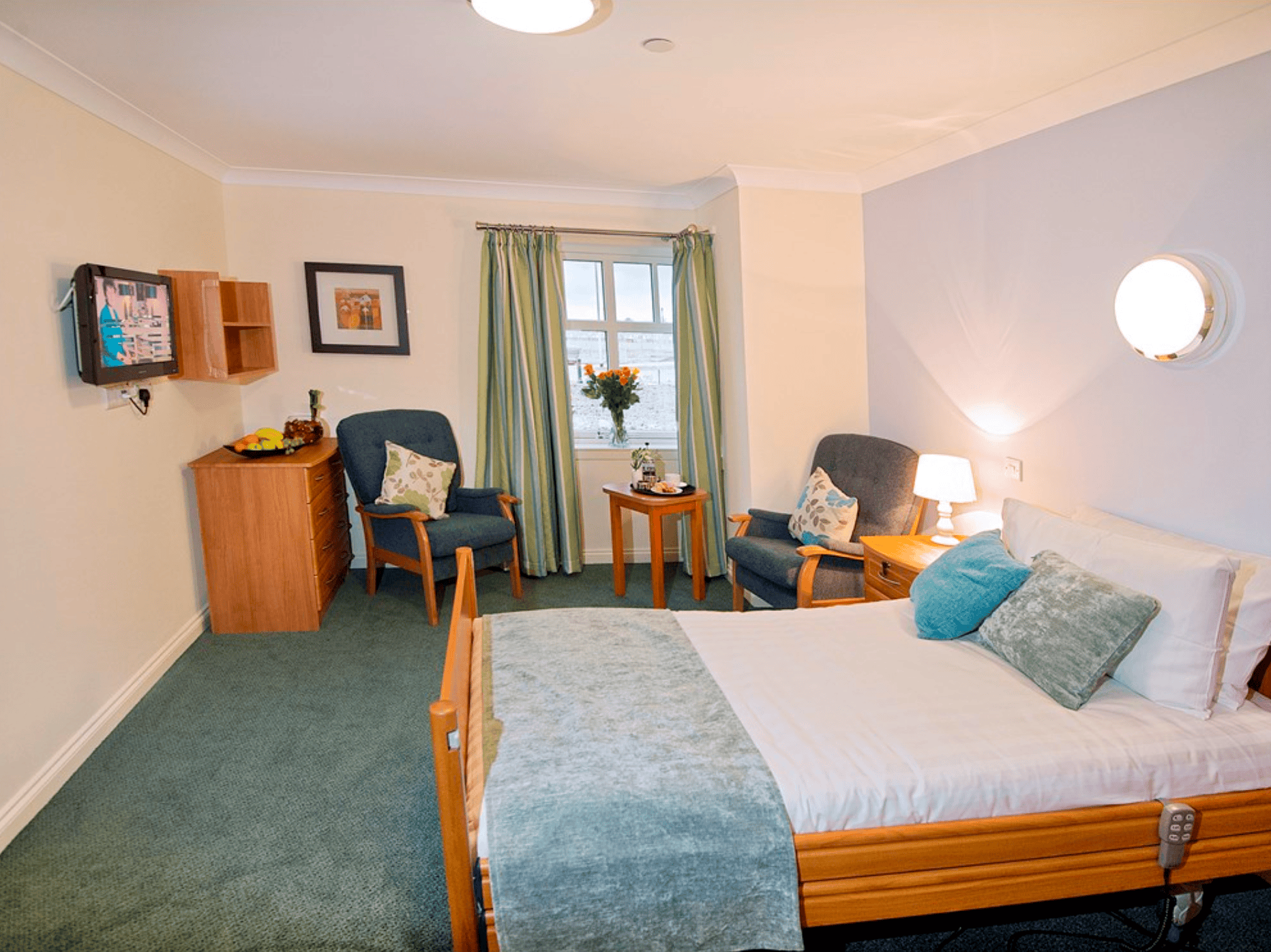 Bedroom of Parklands in Alloa, Scotland