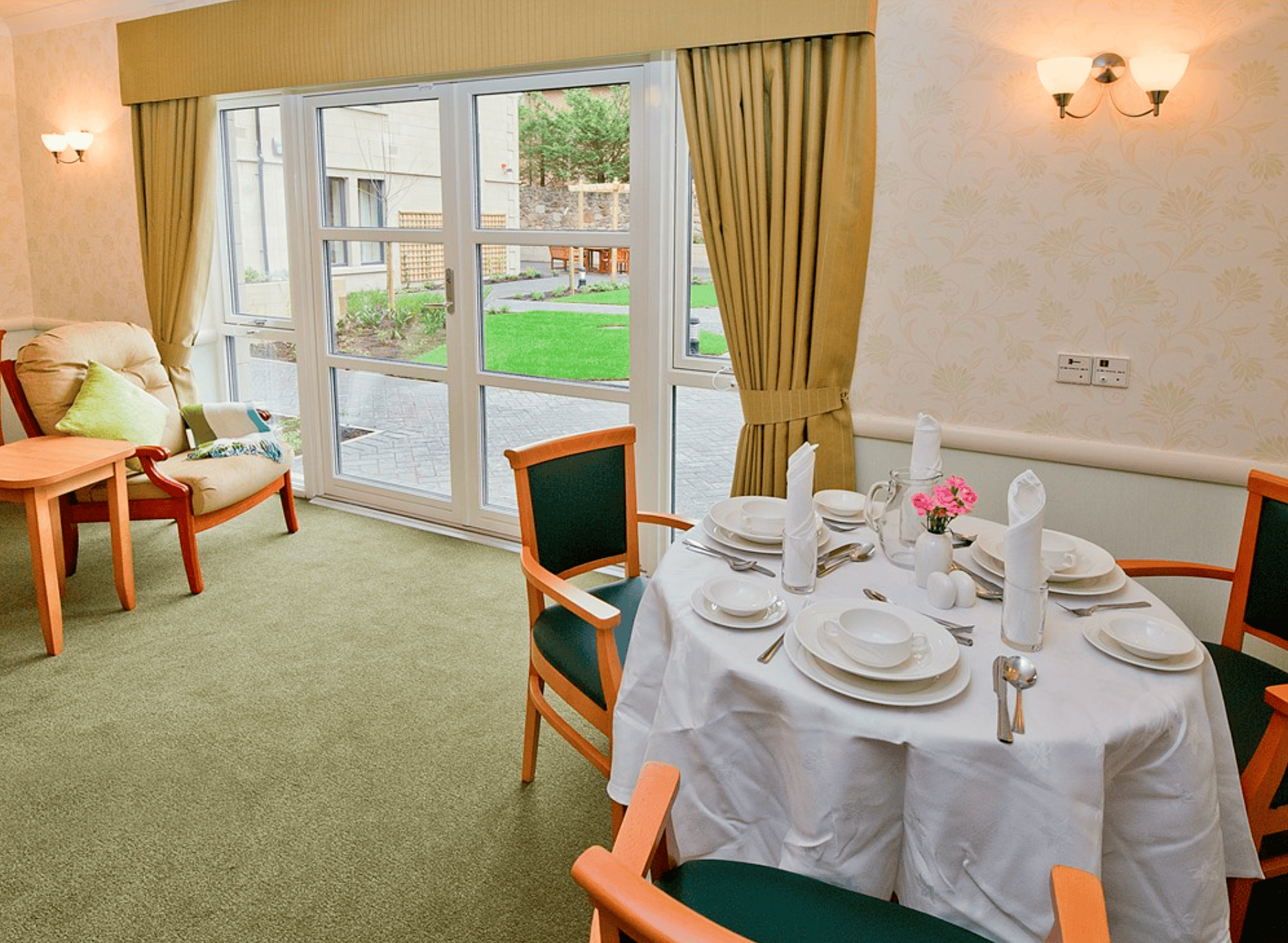 Dining Area at Antonine House Care Home, Bearsden, Glasgow