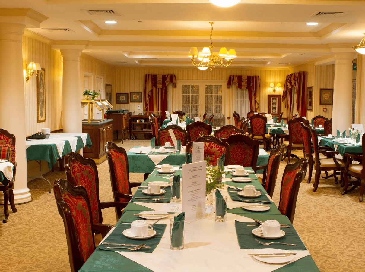 Dining room of Southbourne Beach care home in Christchurch, Hampshire