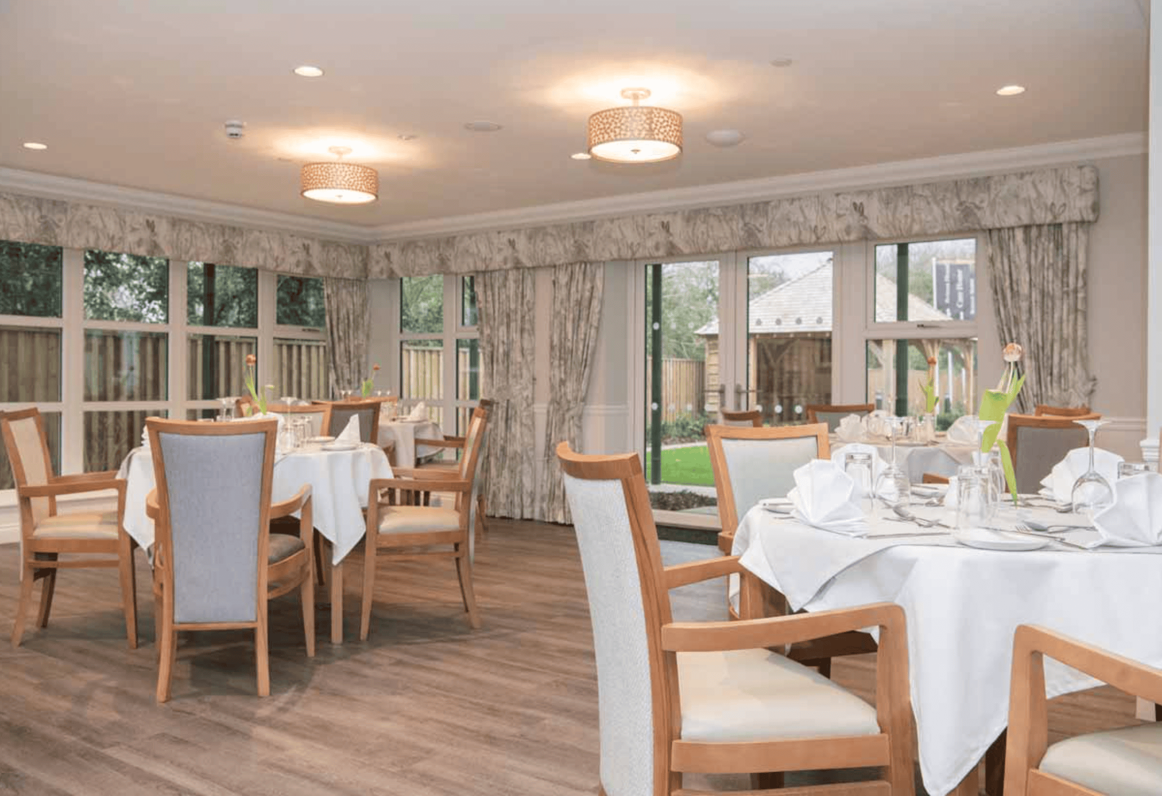 Dining room of Benson House Care Home in Wallingford, South Oxfordshire