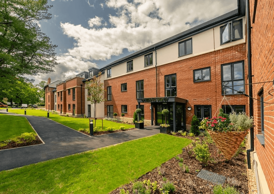 Exterior of Queens View in Stockport, Cheshire