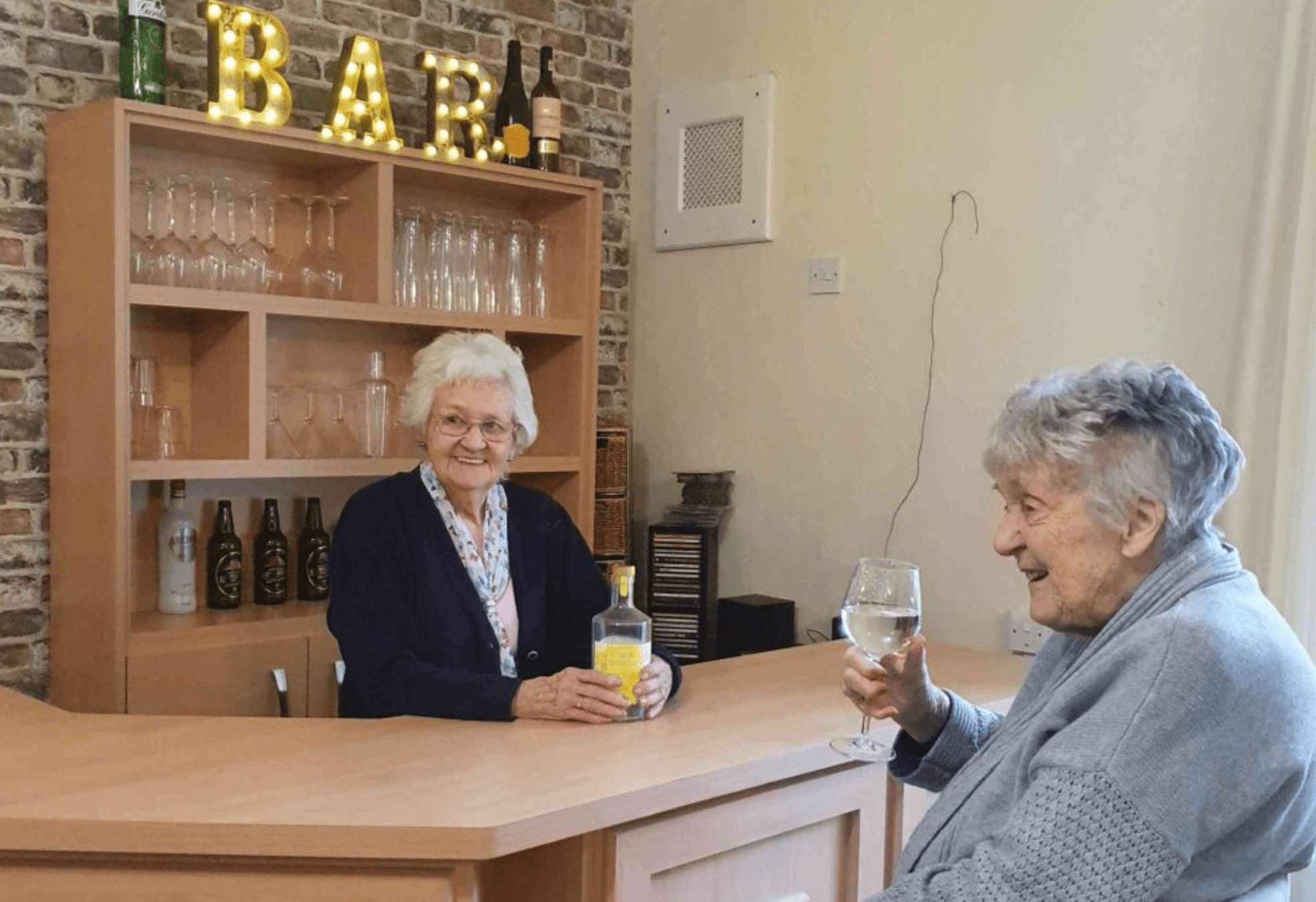 Bar of Kirby House care home in Leicester