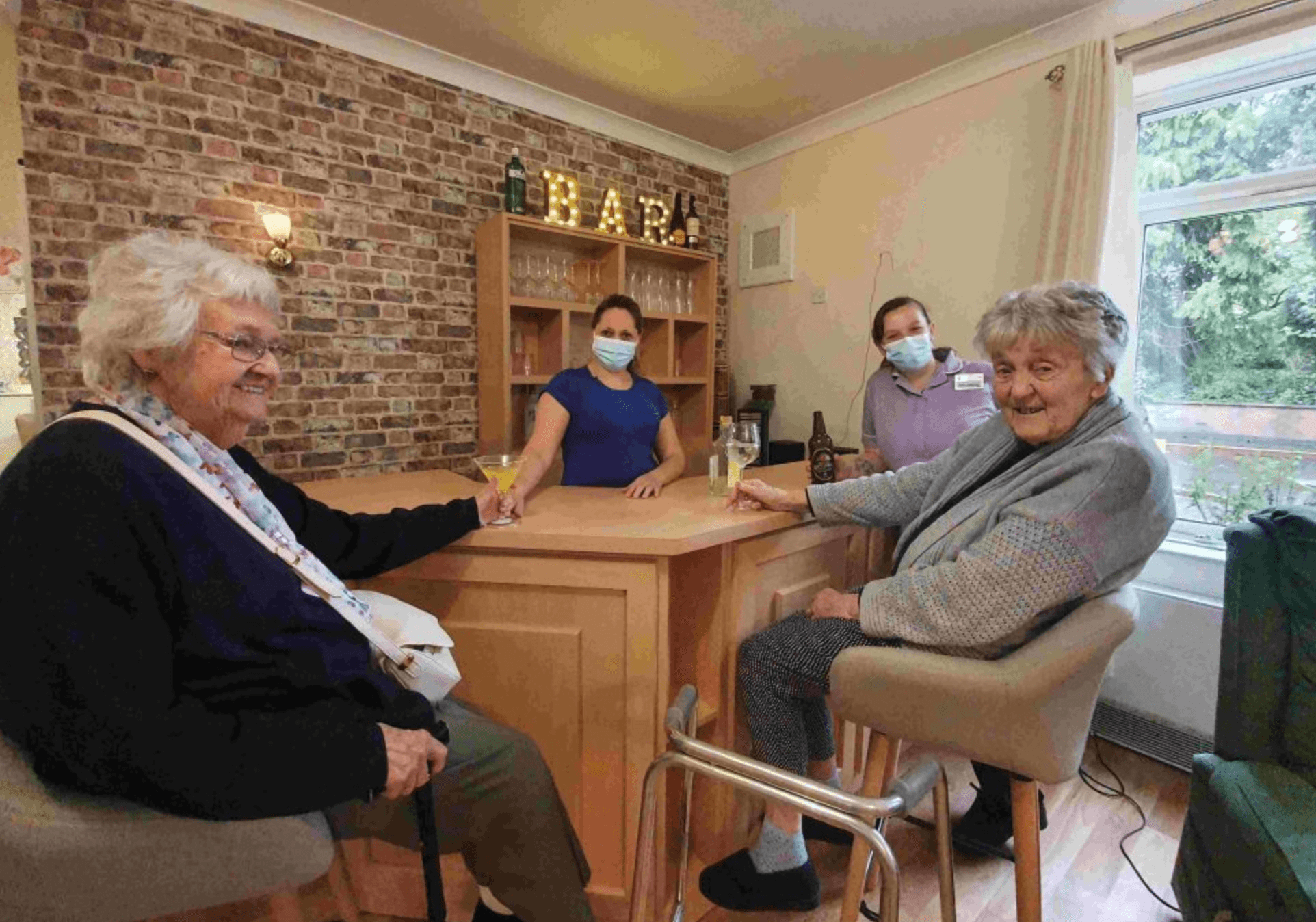 Bar of Kirby House care home in Leicester