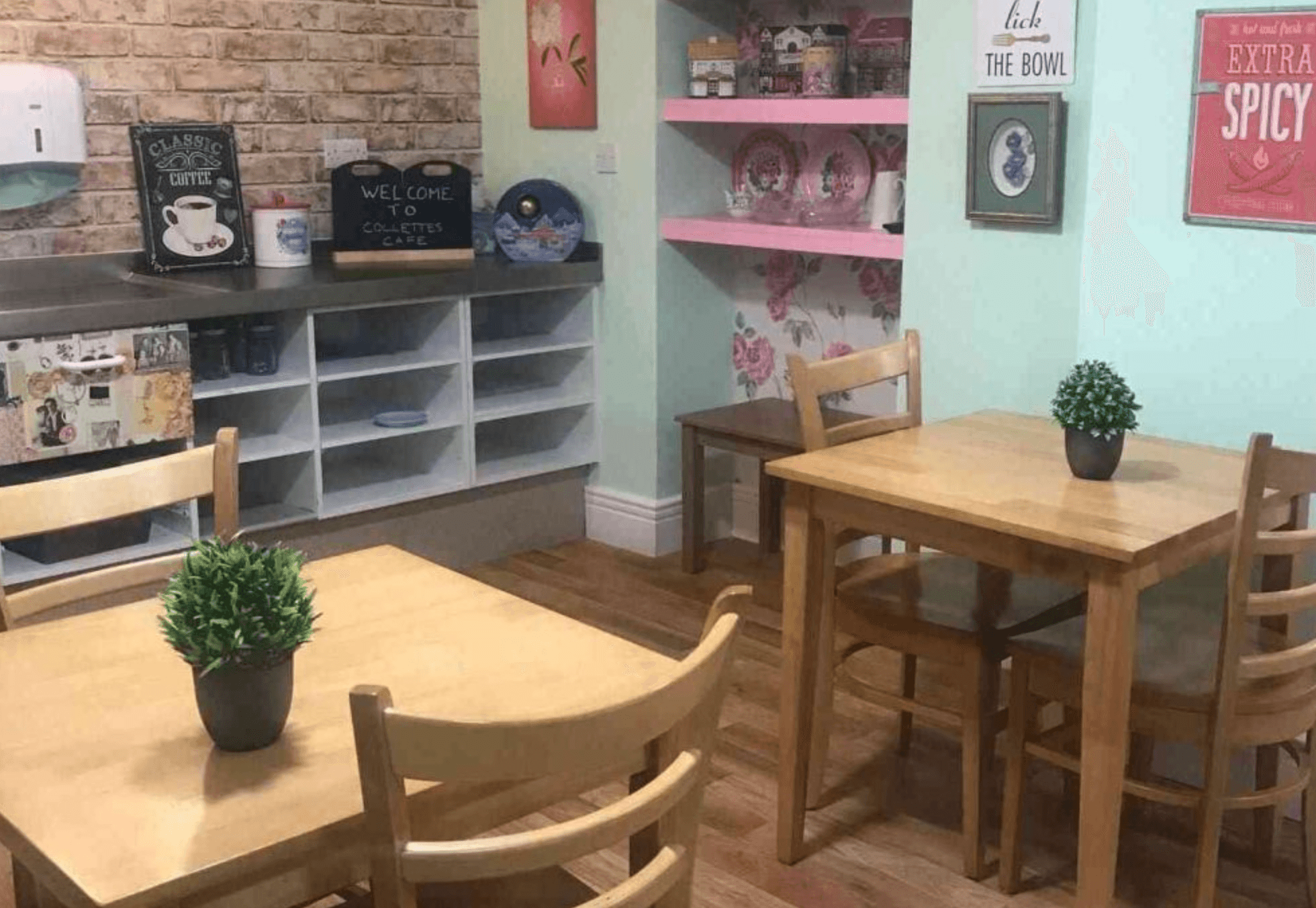 Dining area of Kirby House care home in Leicester
