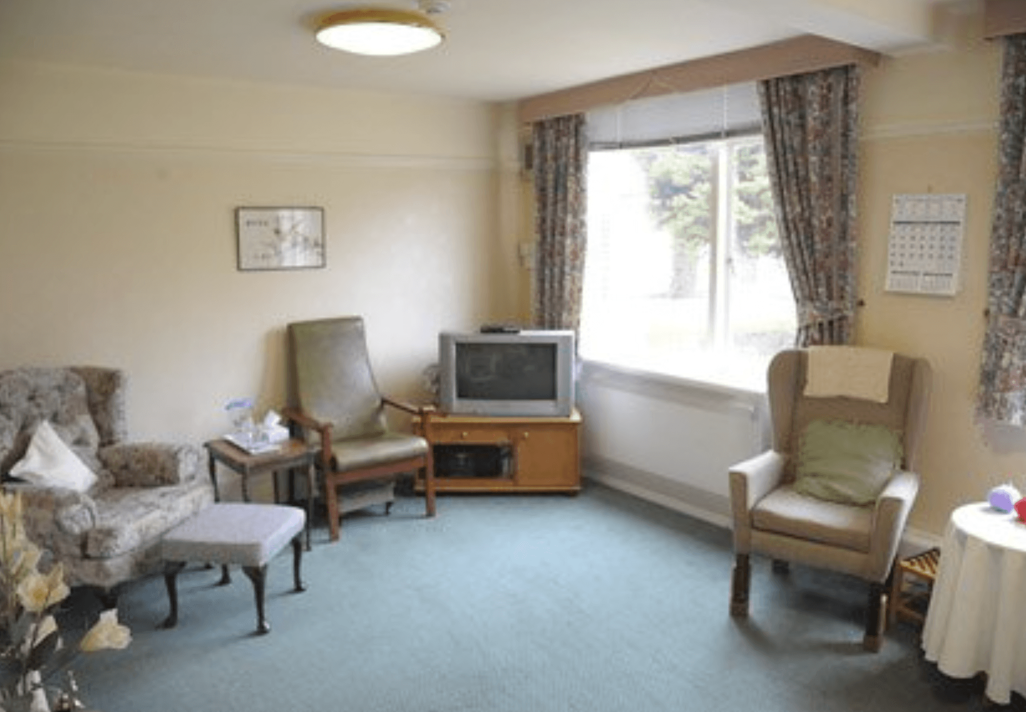 Lounge of Harvey House care home in Leicester