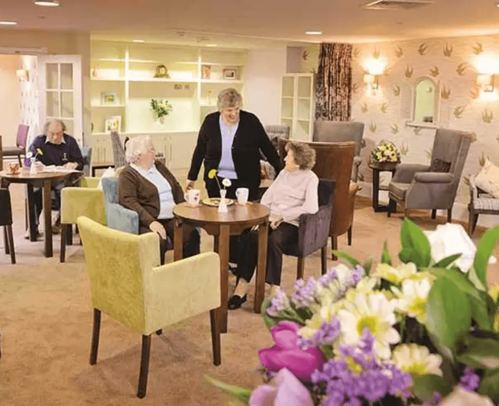 Lounge of Hamble Heights care home in Park Gate