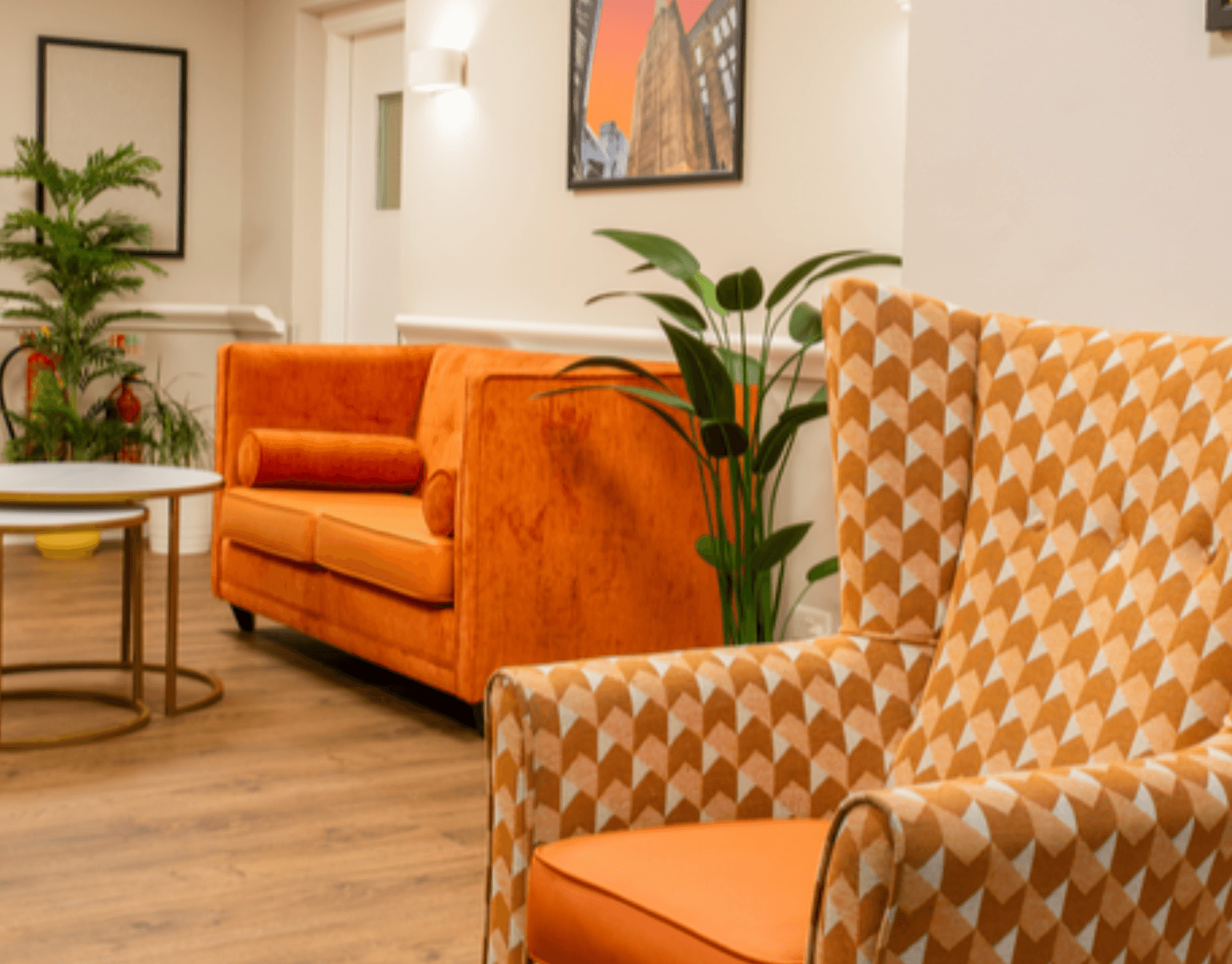 Lounge of Haverlock Court care home in Stockwell, London