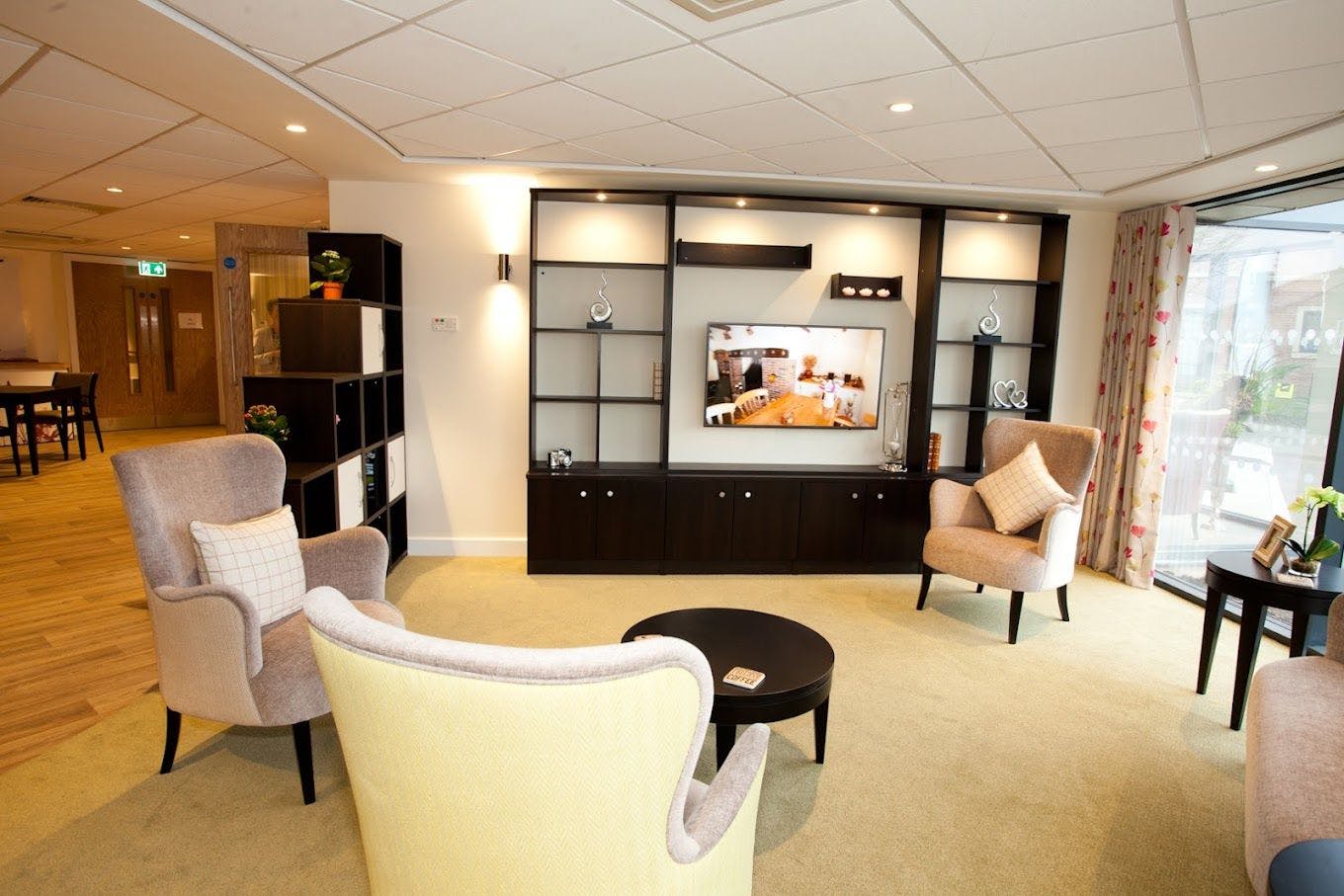 Lounge of Seacroft Green care home in Leeds, Yorkshire