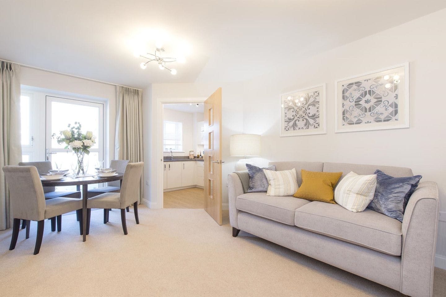 Living Room at Shilling Place Retirement Development in Hampshire