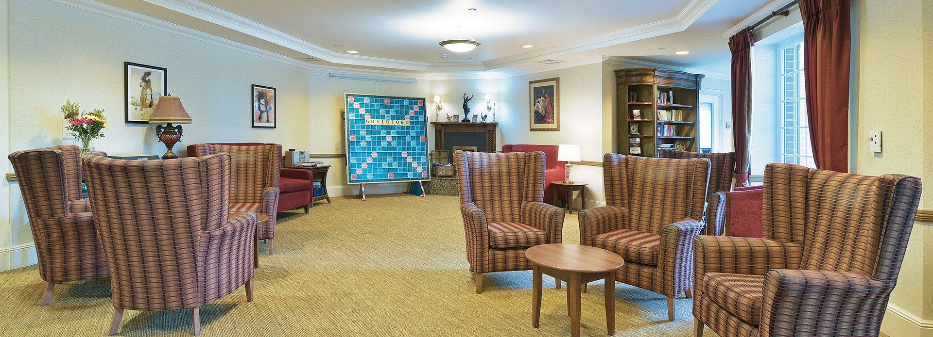 Communal Lounge at Guilford House Care Home in Guilford, Surrey